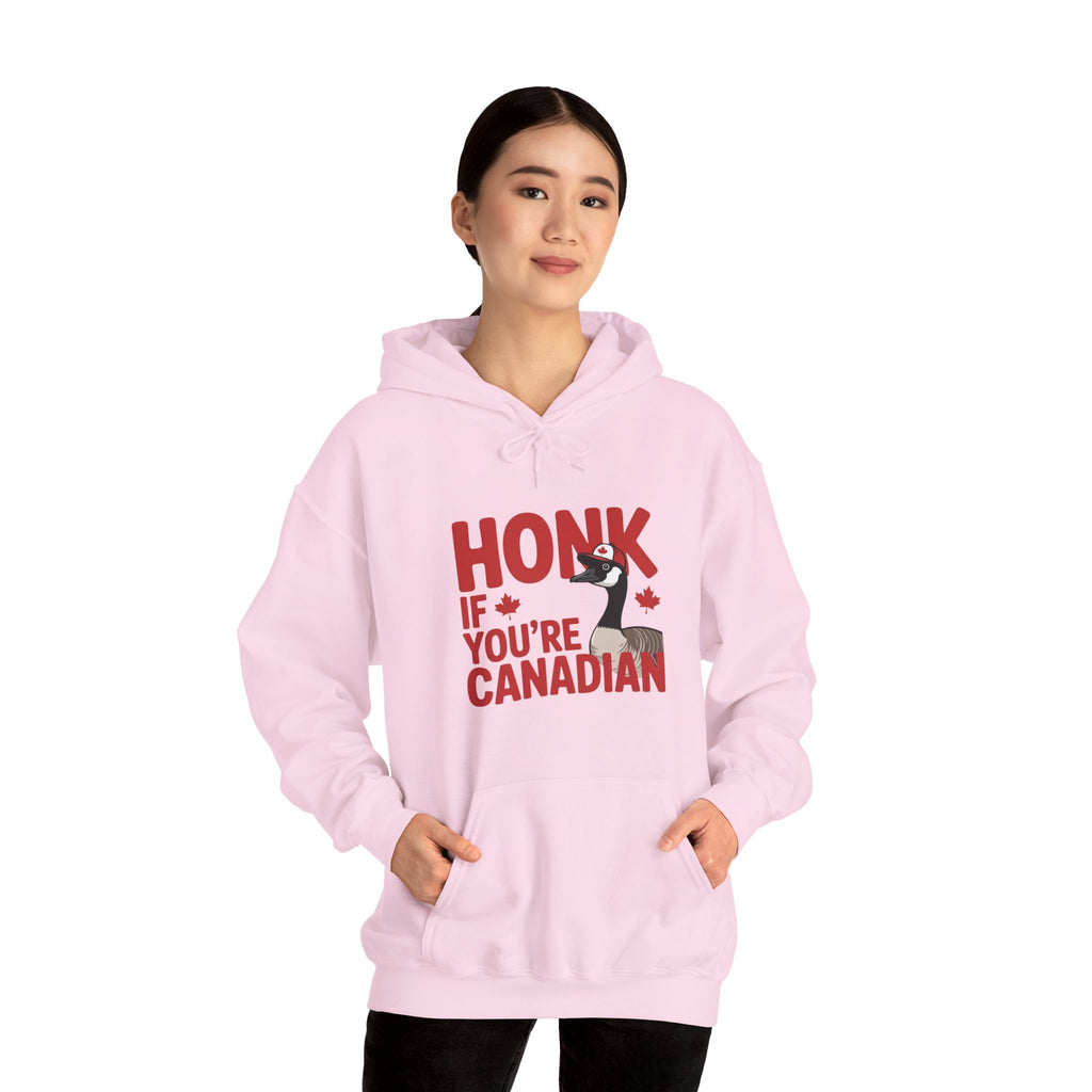 Hoodie - "Honk If You're Canadian" Maple Goose Canada Pride Sweatshirt