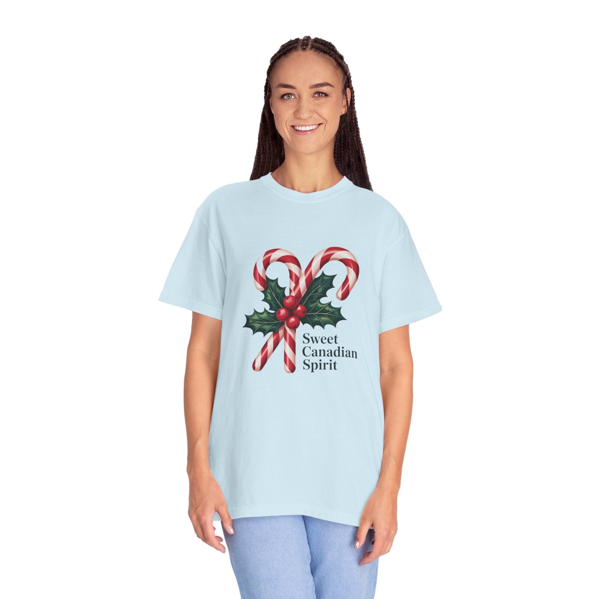 "Sweet Canadian Spirit" - Candy Cane Holiday T Shirt