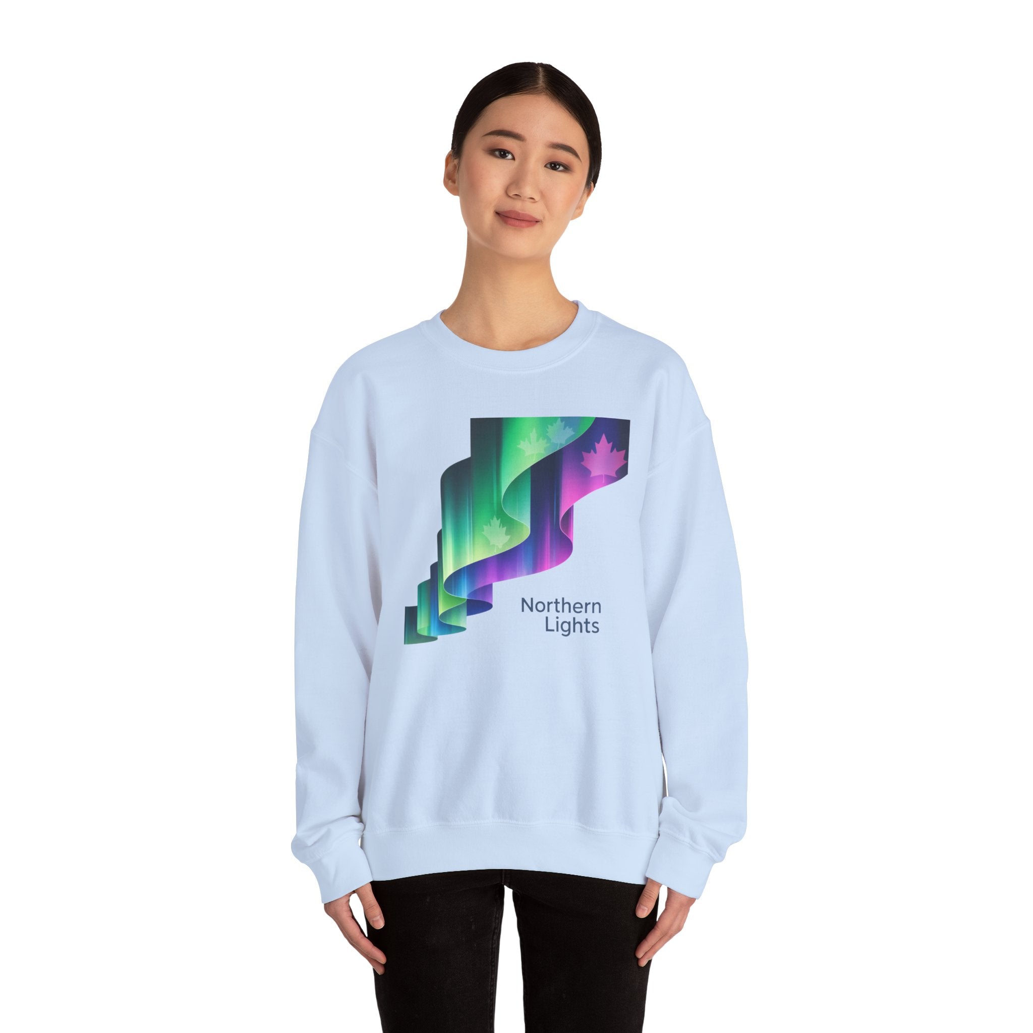 Northern Lights Crewneck Sweatshirt — Aurora Graphic Pullover