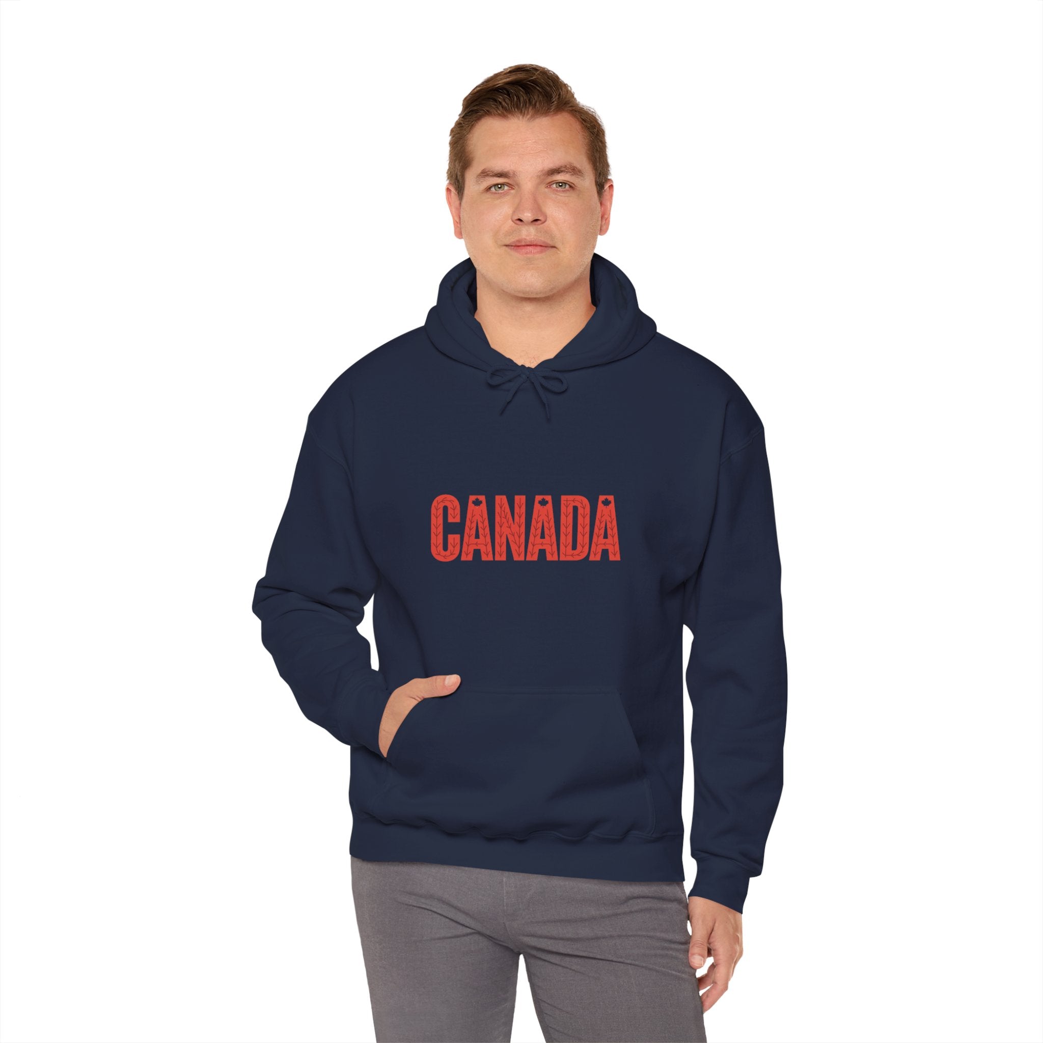 Canada Hoodie - Classic Red Canada Text Pullover