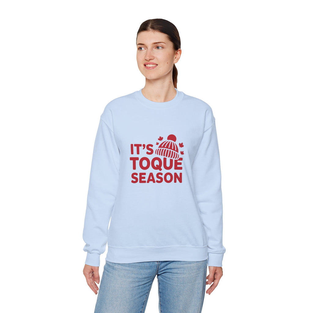 "It's Toque Season" Cozy Winter Crewneck Sweatshirt