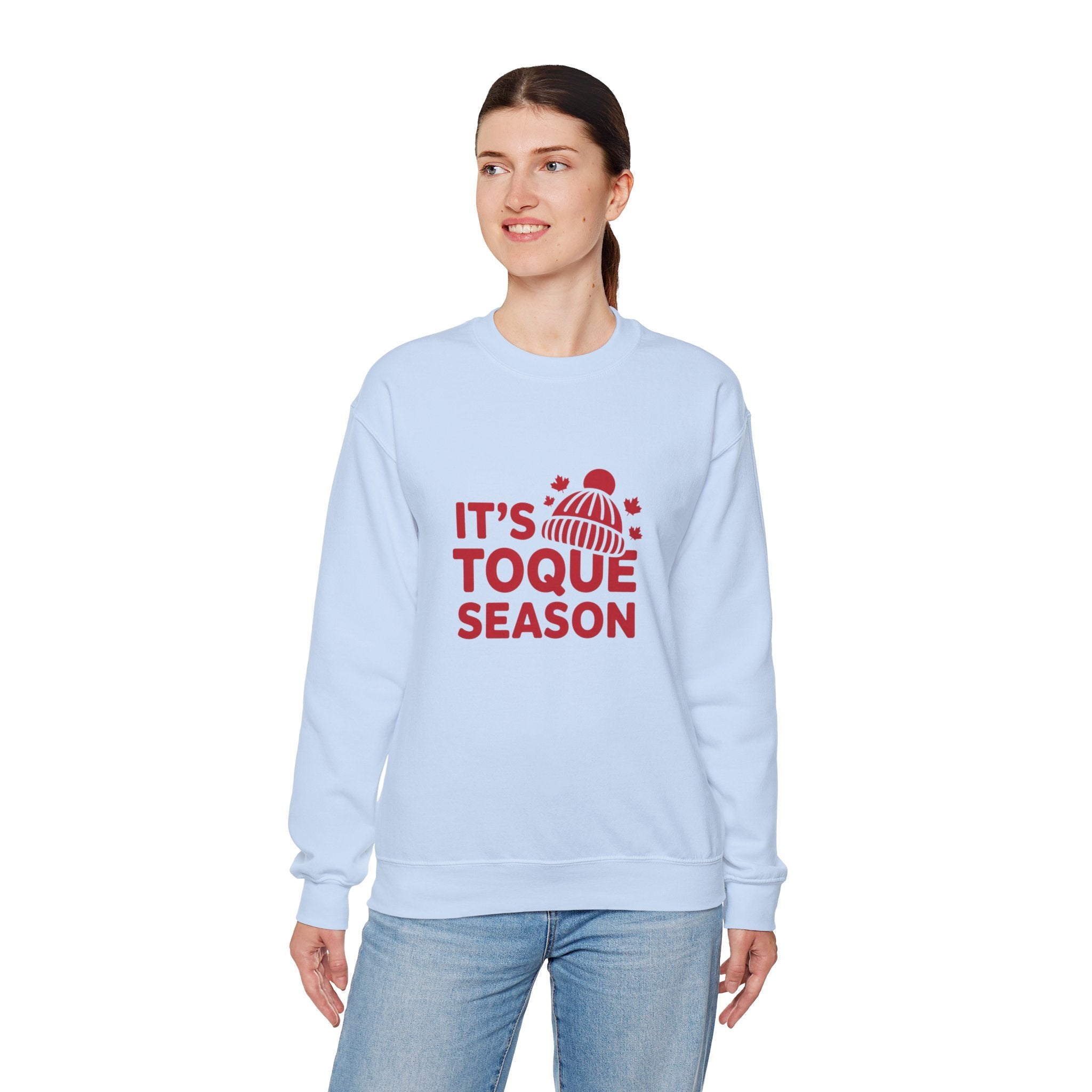 "It's Toque Season" Cozy Winter Crewneck Sweatshirt