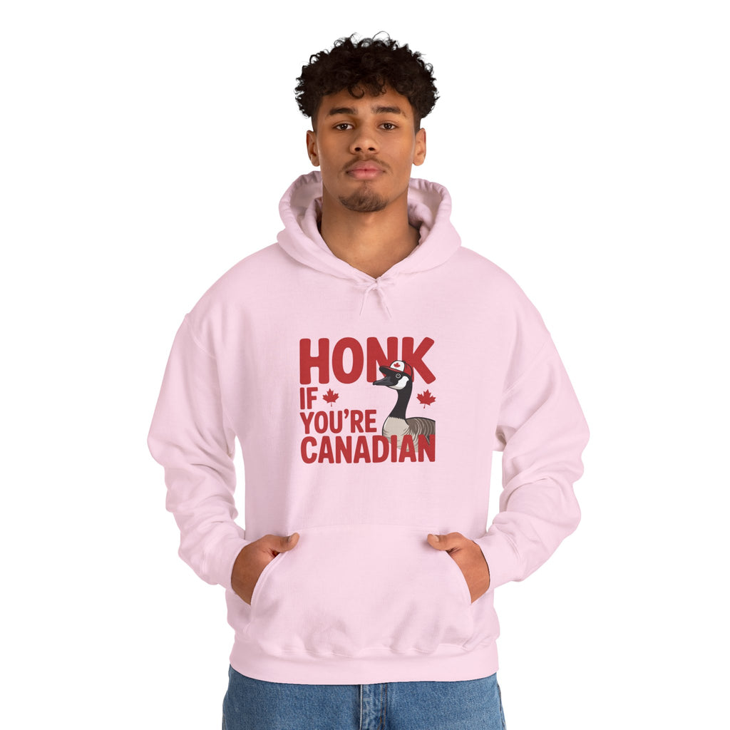 Hoodie - "Honk If You're Canadian" Maple Goose Canada Pride Sweatshirt