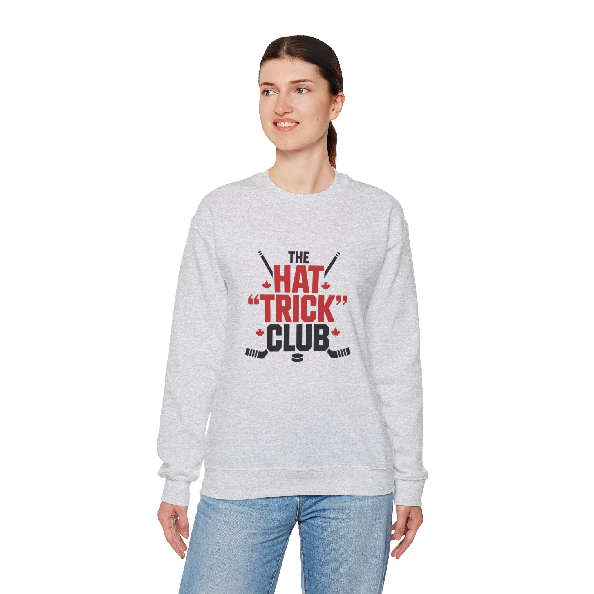 Hockey "Hat Trick" Club Crewneck Sweatshirt — Funny Hockey Player Gift