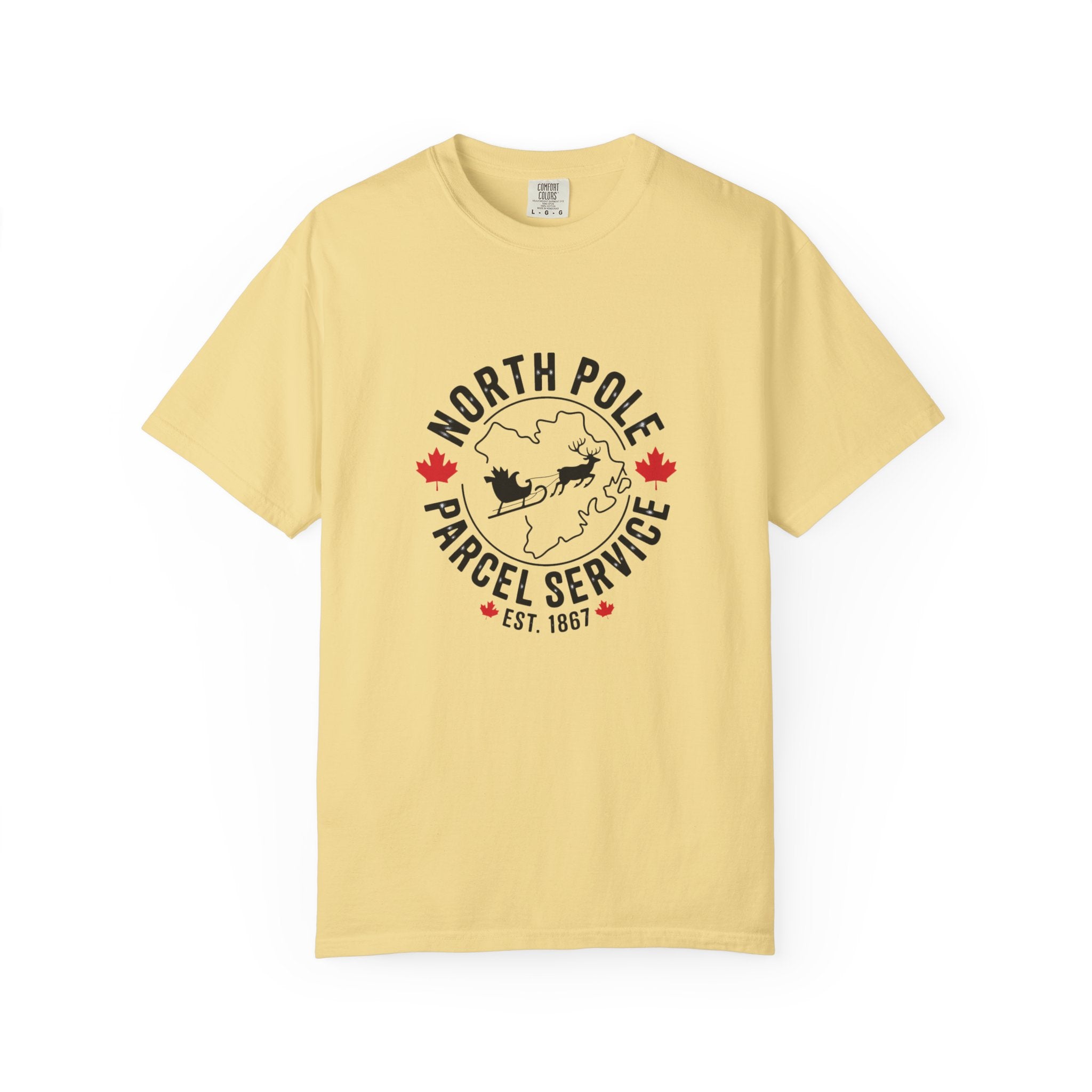 North Pole Parcel Service T-Shirt — Vintage Santa Mail Holiday Tee