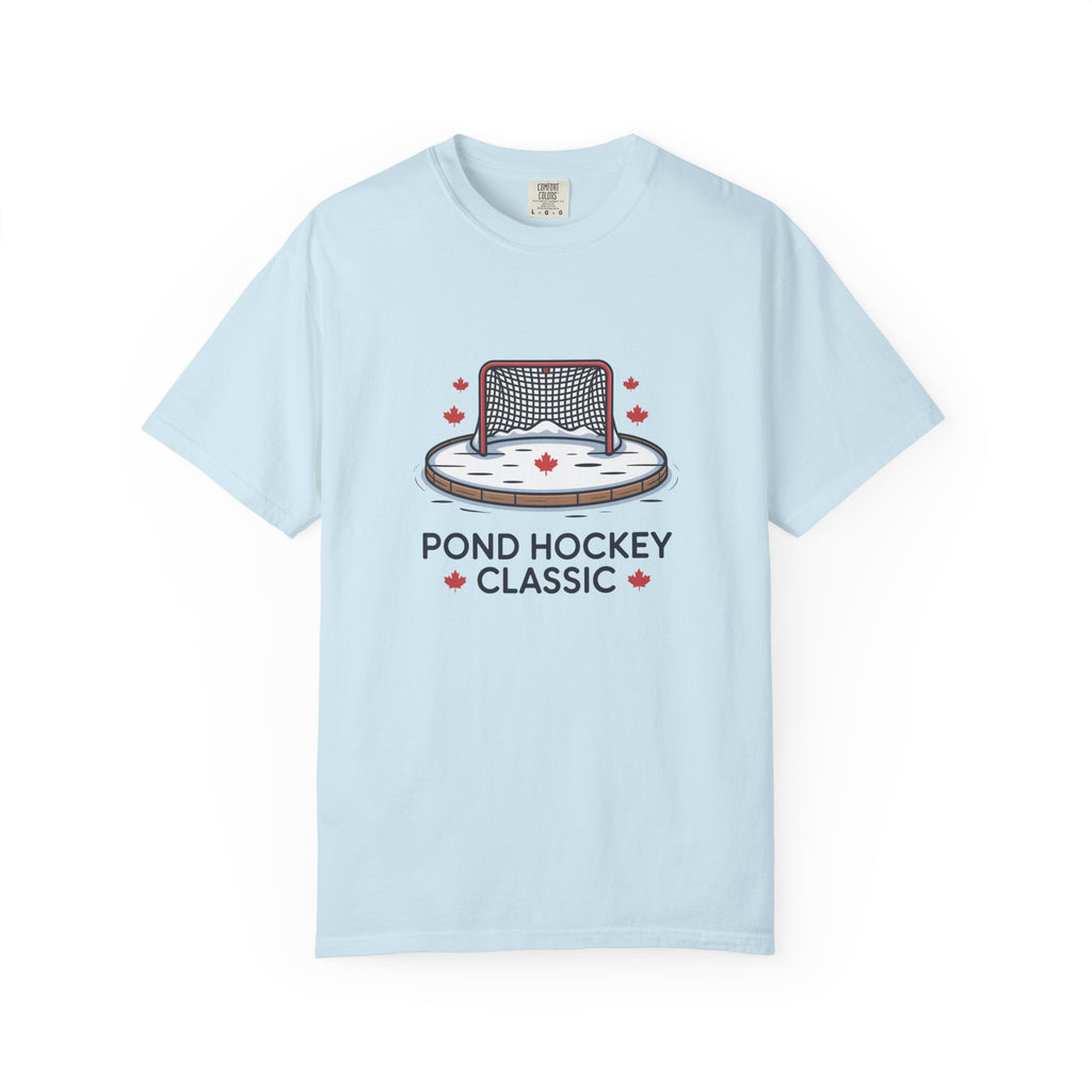 Pond Hockey Classic T-Shirt — Retro Ice Rink Hockey Graphic Tee