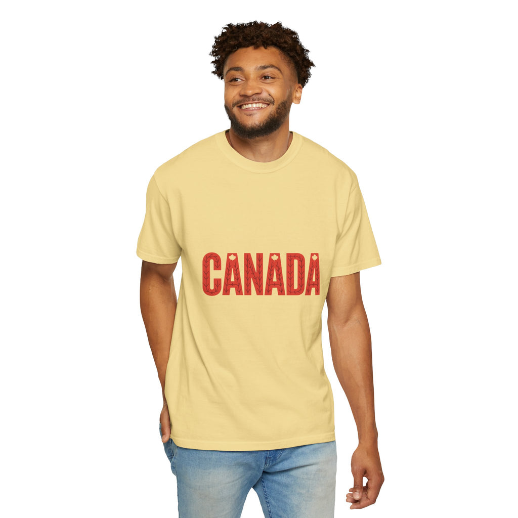Canada Vintage-Style Graphic T-Shirt — Distressed Maple Lettering