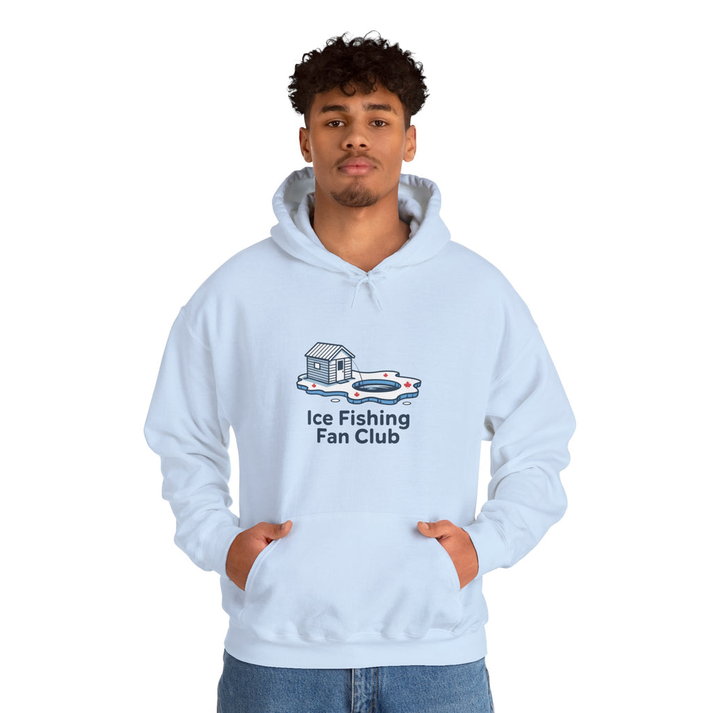 Ice Fishing Fan Club Hoodie — Cute Ice Fishing Graphic Pullover