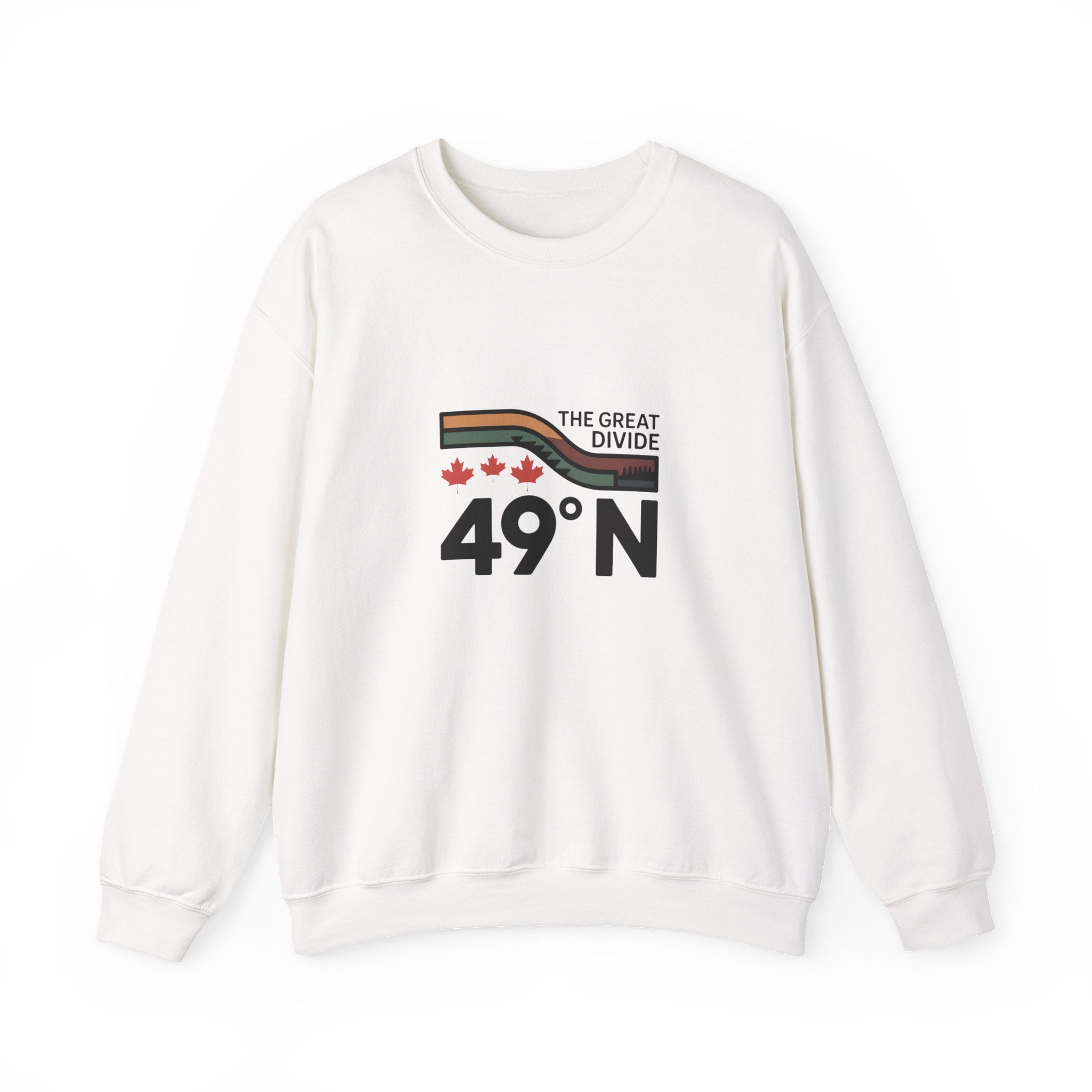 49N The Great Divide Sweatshirt — Canadian Border Graphic Crewneck
