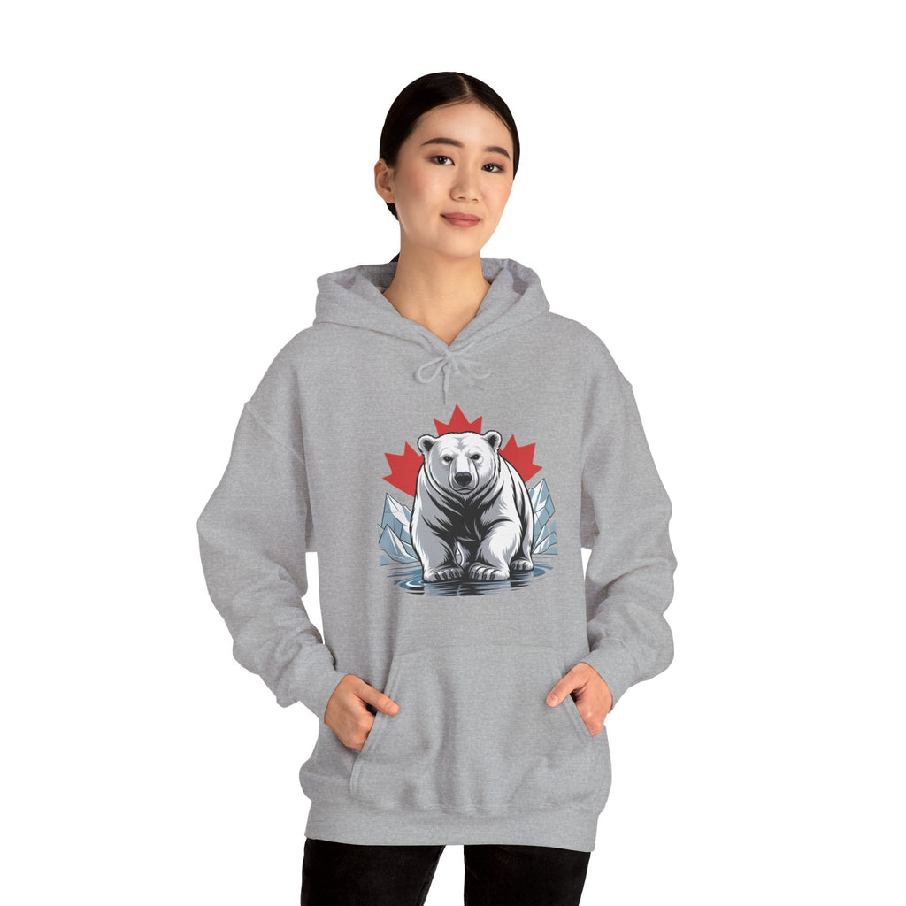 Polar Bear Maple Hoodie – Canadian Pride Winter Pullover