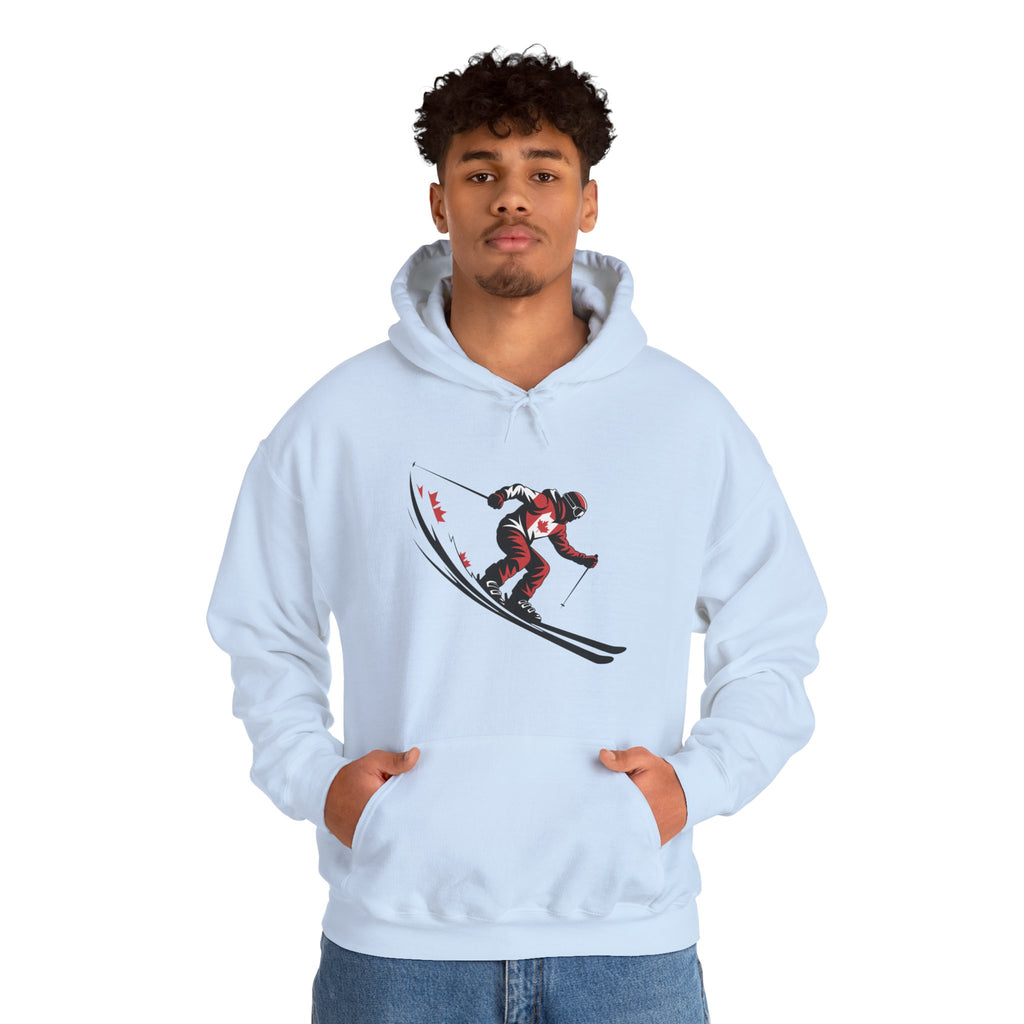 Ski Racer Hoodie – Retro Alpine Skier Graphic Sweatshirt