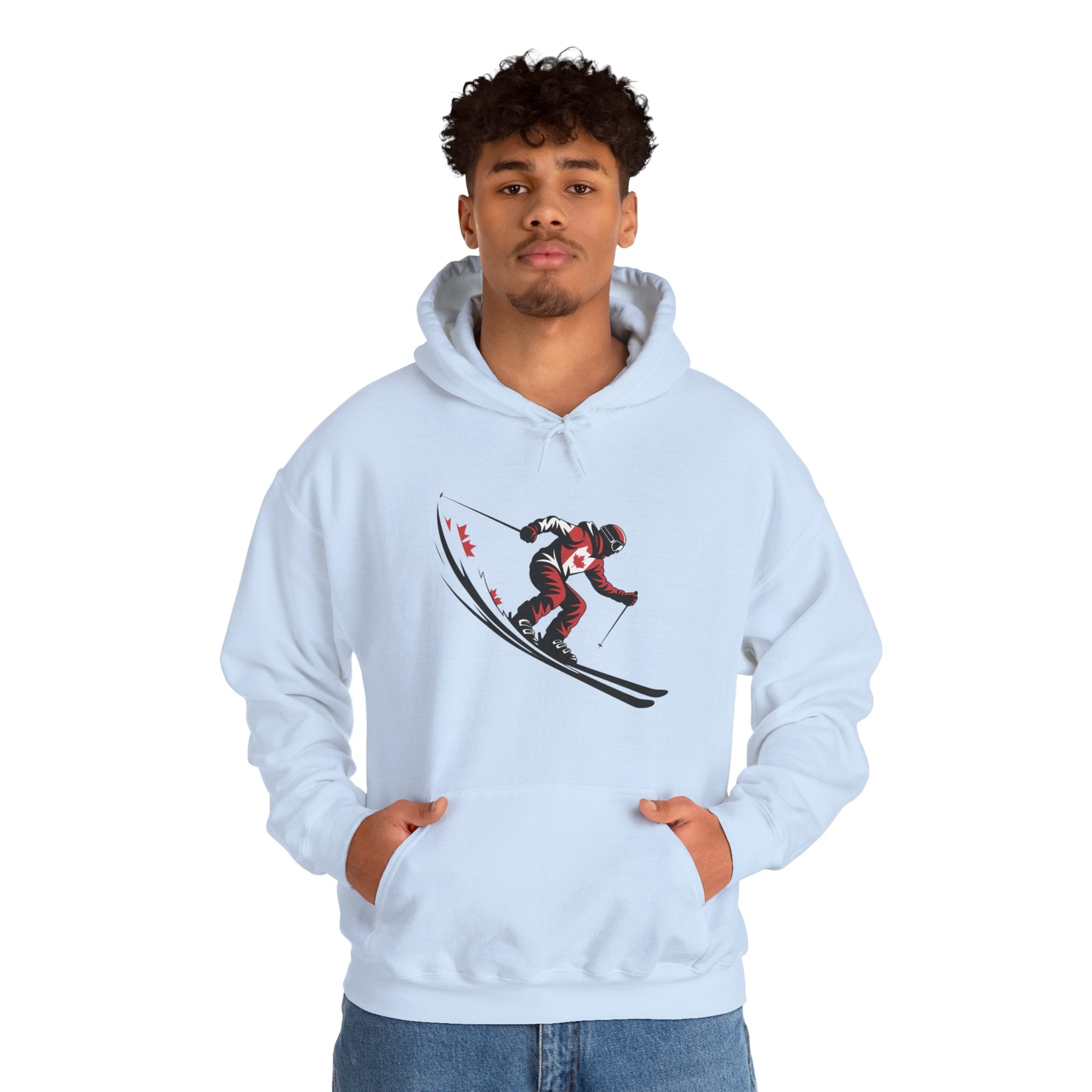 Ski Racer Hoodie – Retro Alpine Skier Graphic Sweatshirt