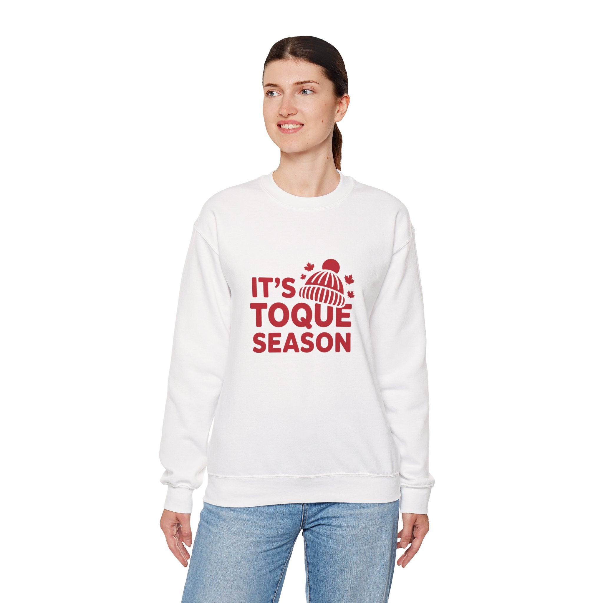 "It's Toque Season" Cozy Winter Crewneck Sweatshirt