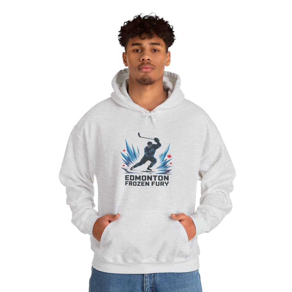 Edmonton Frozen Fury Hockey Hoodie Cold-Weather Hockey Team Pullover