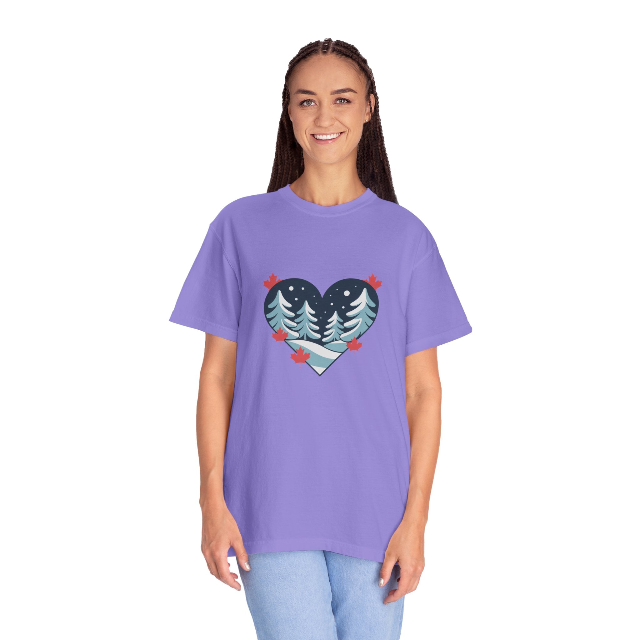 Heart Pine Forest T-Shirt — Winter Woodland Nature Tee