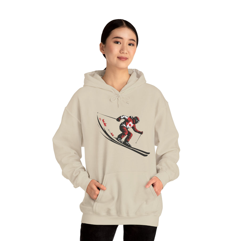 Ski Racer Hoodie – Retro Alpine Skier Graphic Sweatshirt