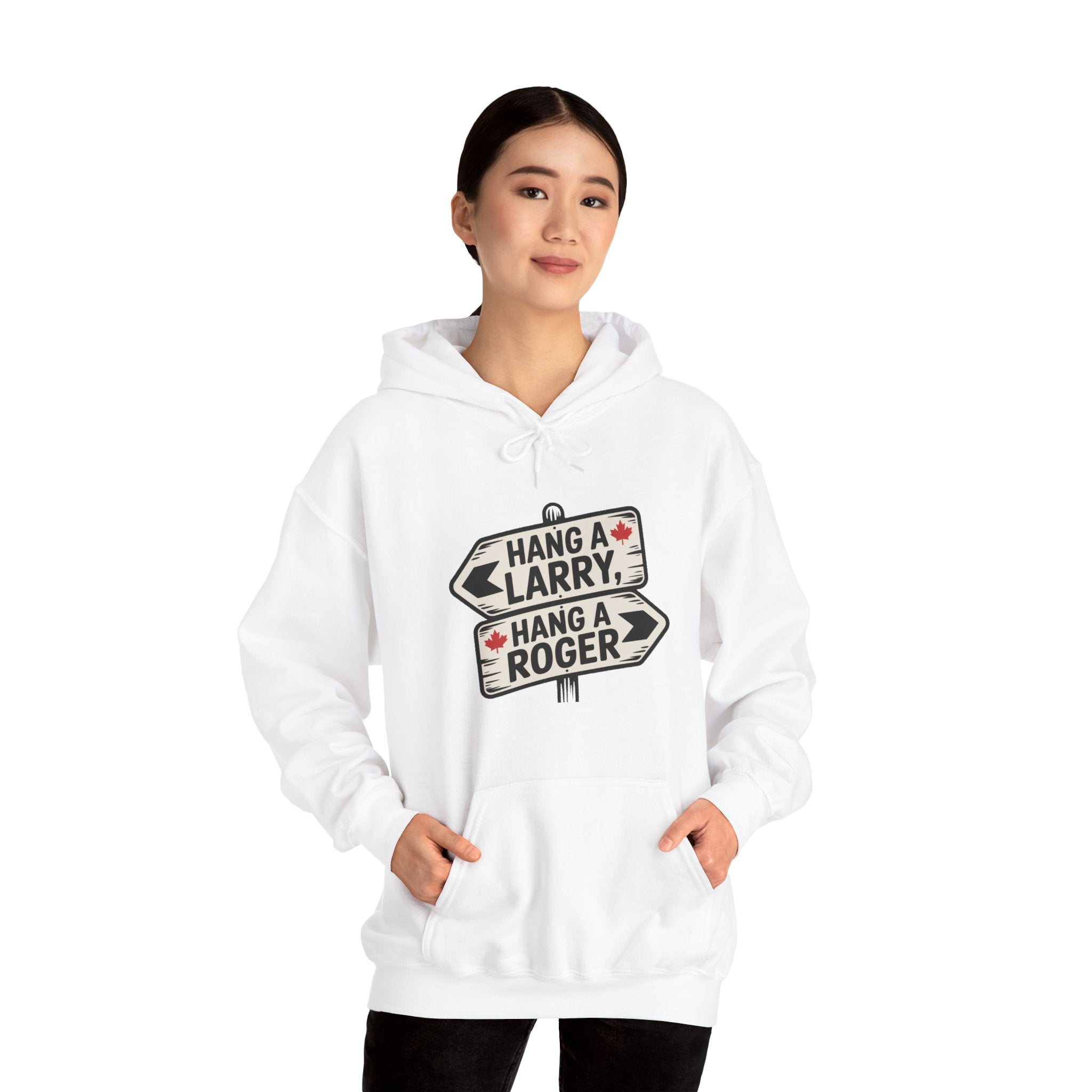 'Hang a Larry / Hang a Roger' Road Sign Graphic Hoodie