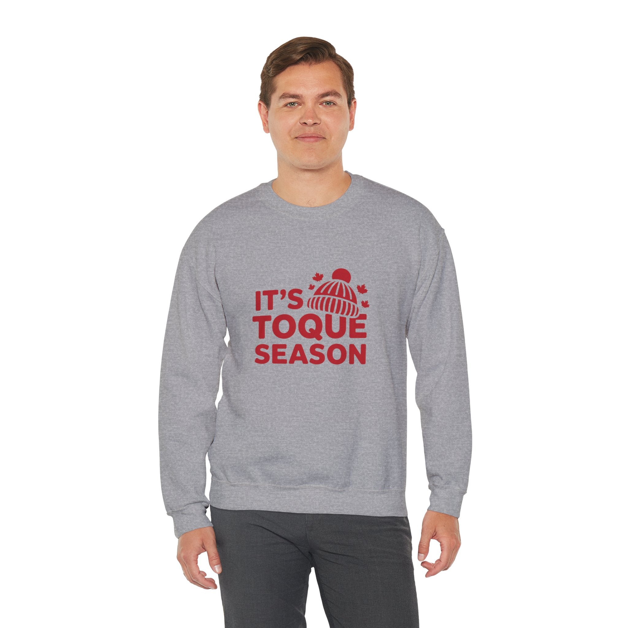 "It's Toque Season" Cozy Winter Crewneck Sweatshirt