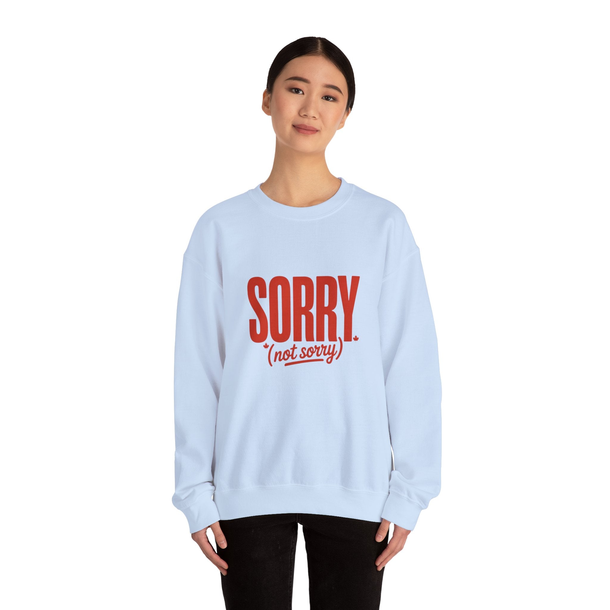 "SORRY. (not sorry)" Retro Bold Graphic Sweatshirt
