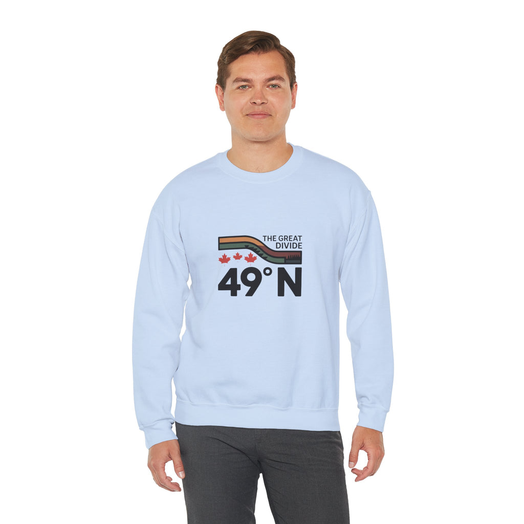 49N The Great Divide Sweatshirt — Canadian Border Graphic Crewneck