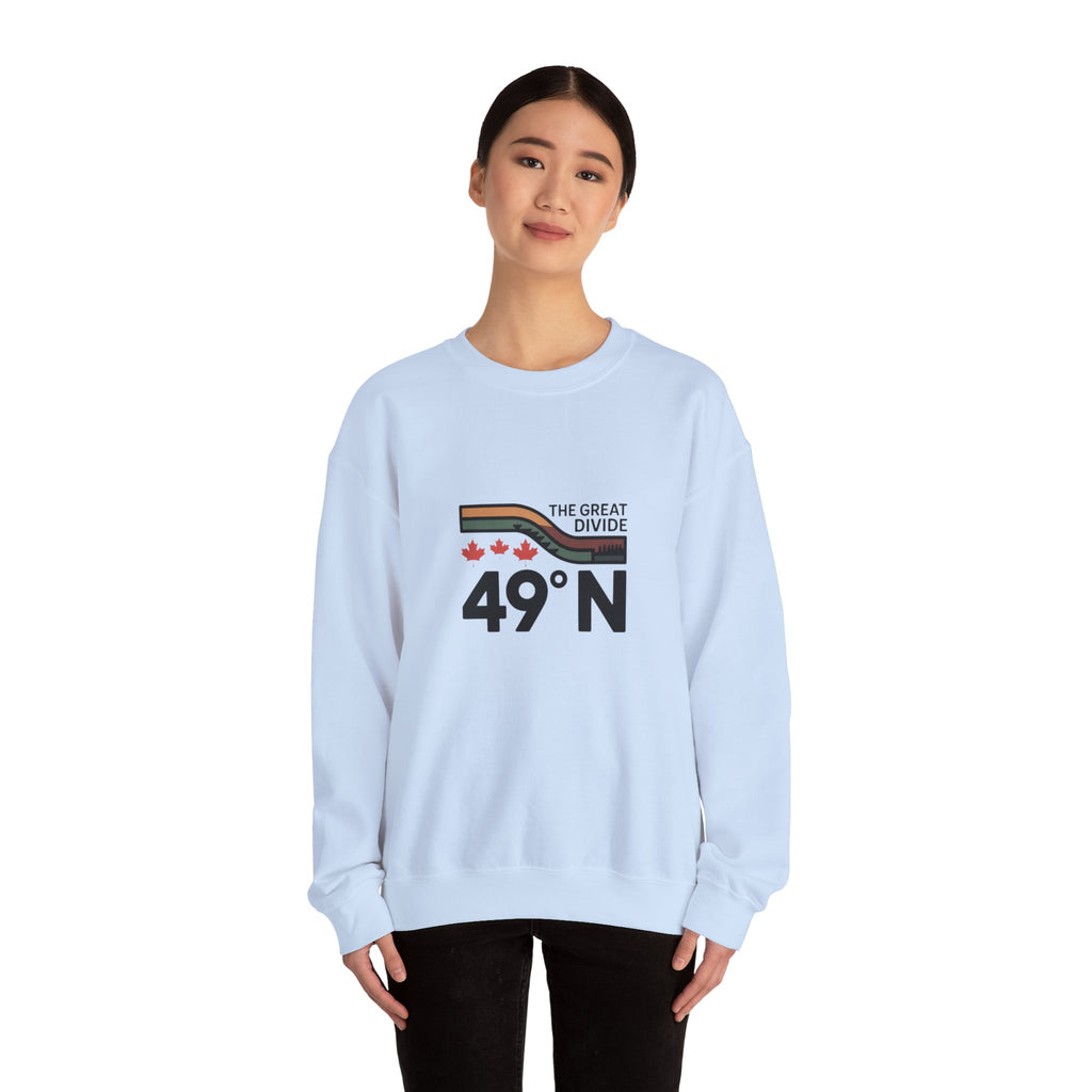 49N The Great Divide Sweatshirt — Canadian Border Graphic Crewneck
