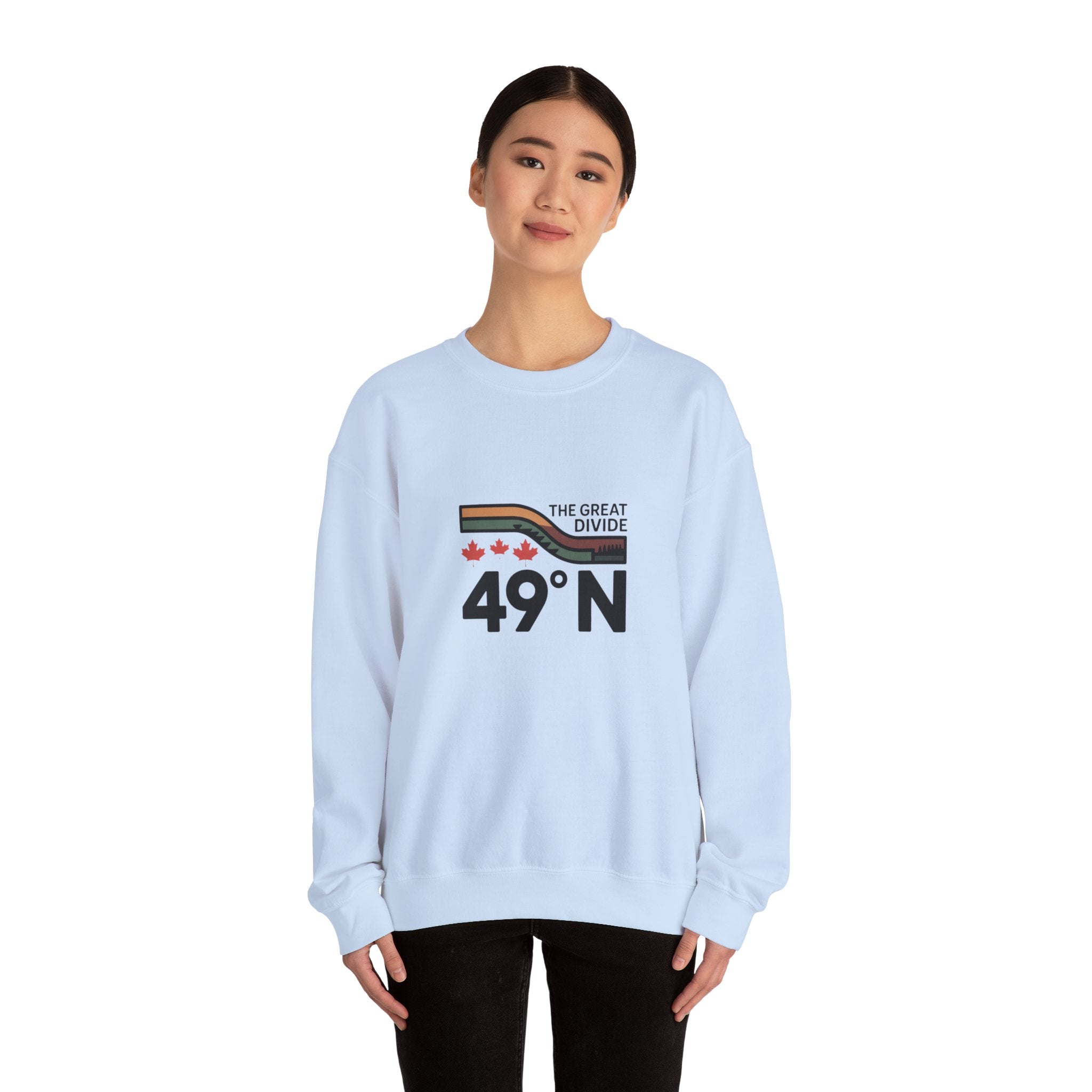 49N The Great Divide Sweatshirt — Canadian Border Graphic Crewneck