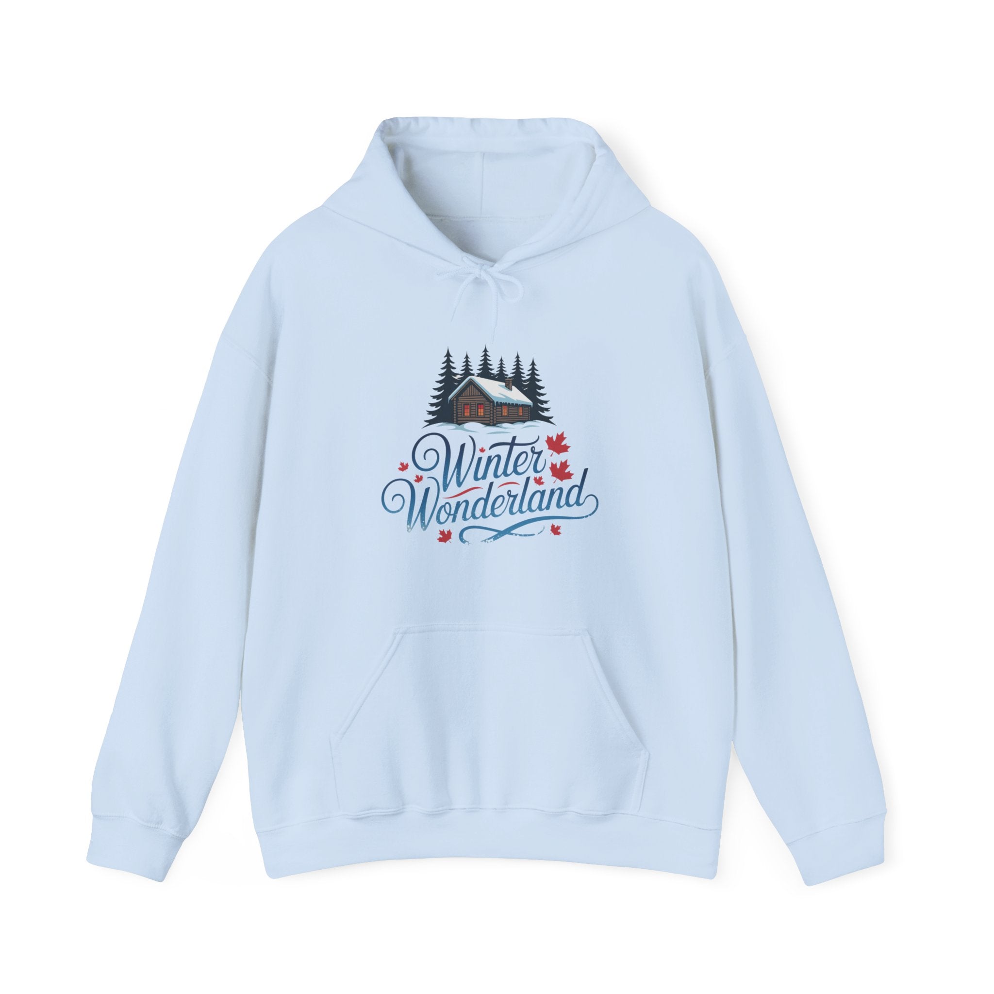 Winter Wonderland Hoodie — Cozy Cabin Snow Scene Hooded Sweatshirt