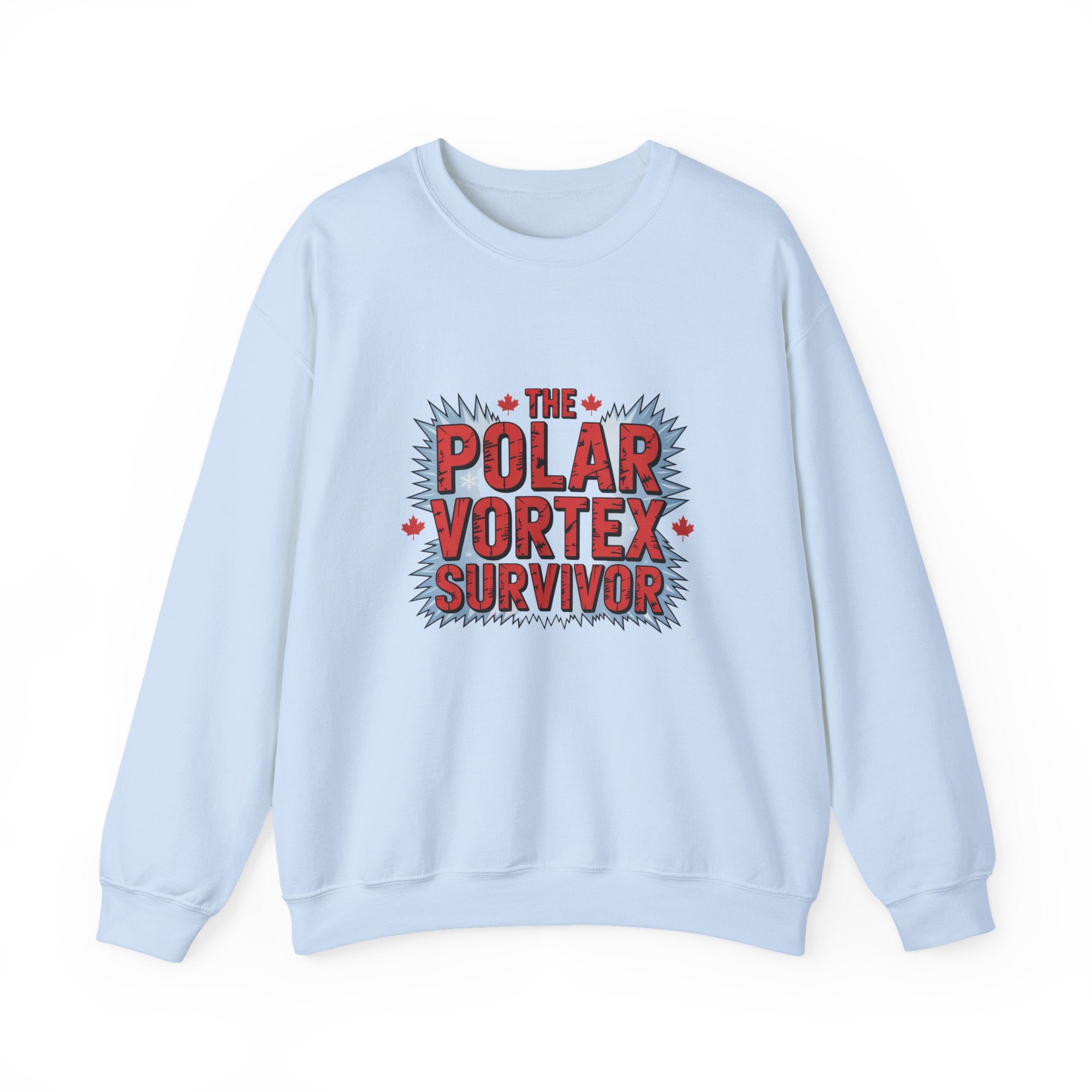 Polar Vortex Survivor Sweatshirt — Funny Winter Cold Weather Crewneck