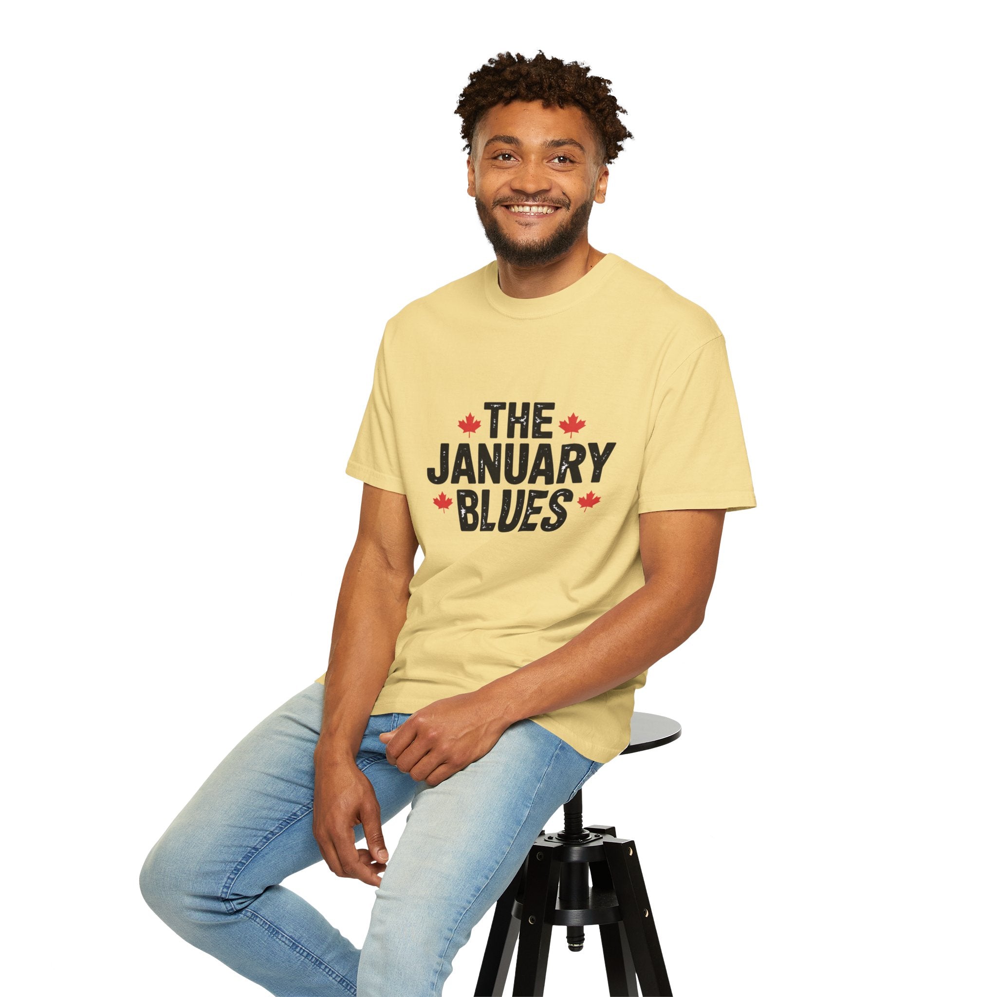 "The January Blues" Graphic Tee (Canadian Maple Leaf Accent) - T shirt