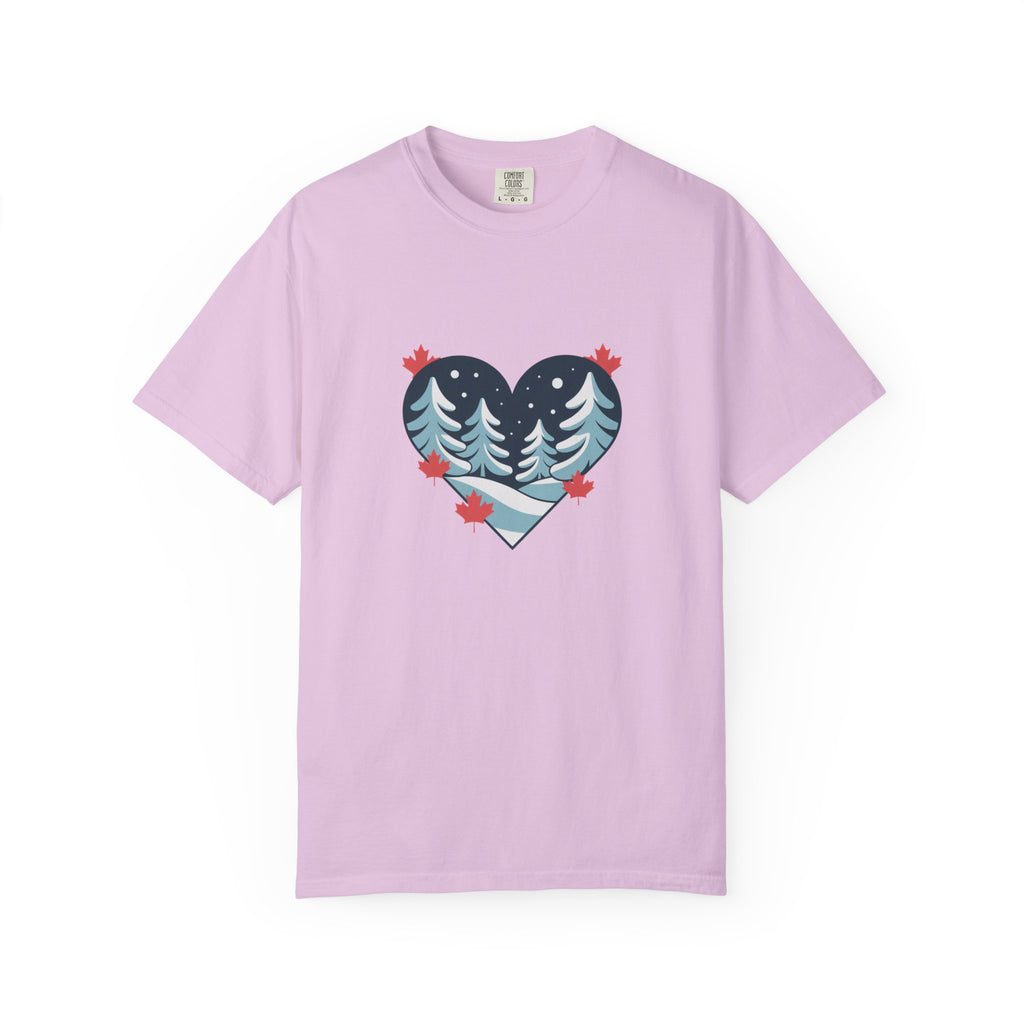 Heart Pine Forest T-Shirt — Winter Woodland Nature Tee