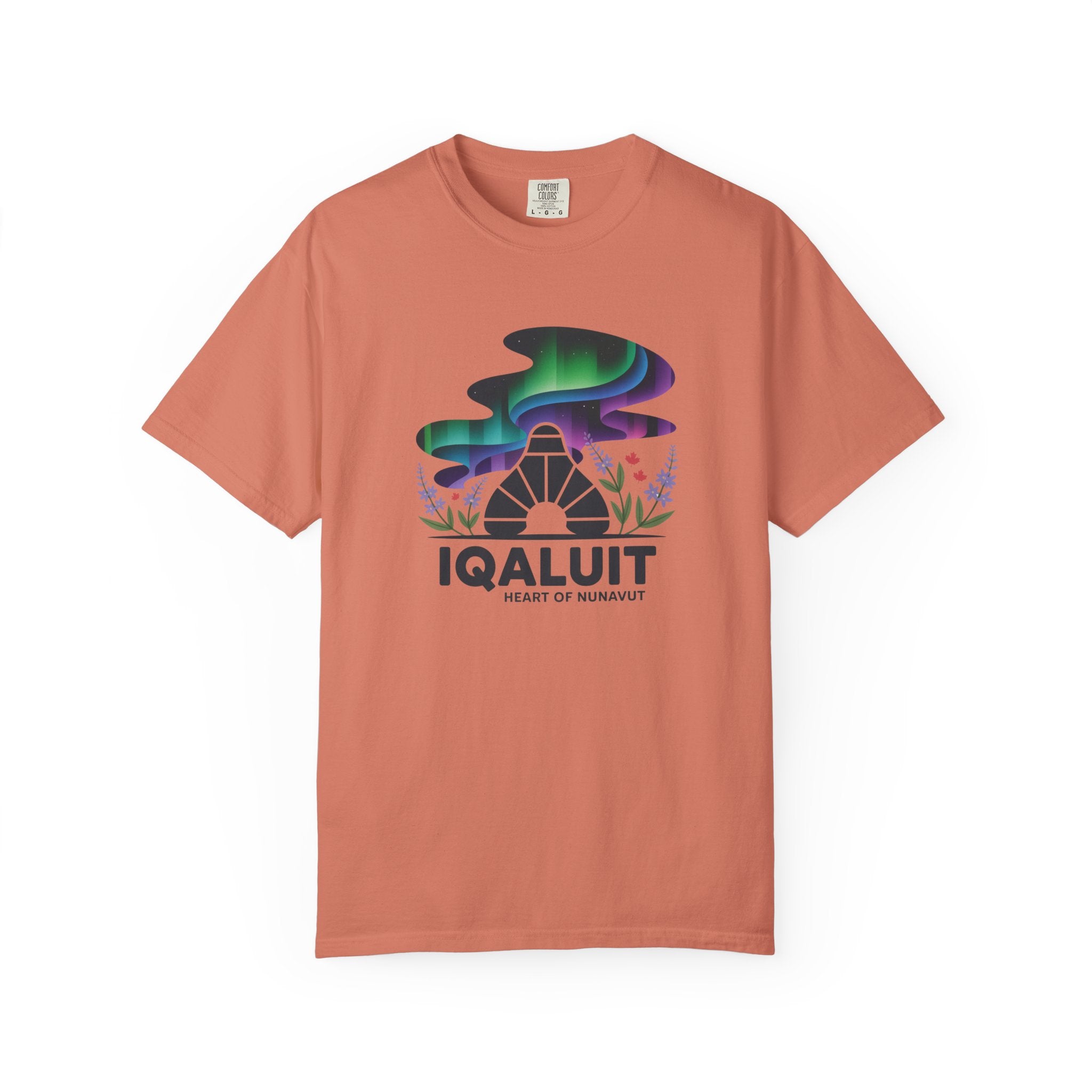 Iqaluit Northern Lights T-Shirt – Heart of Nunavut Souvenir Tee
