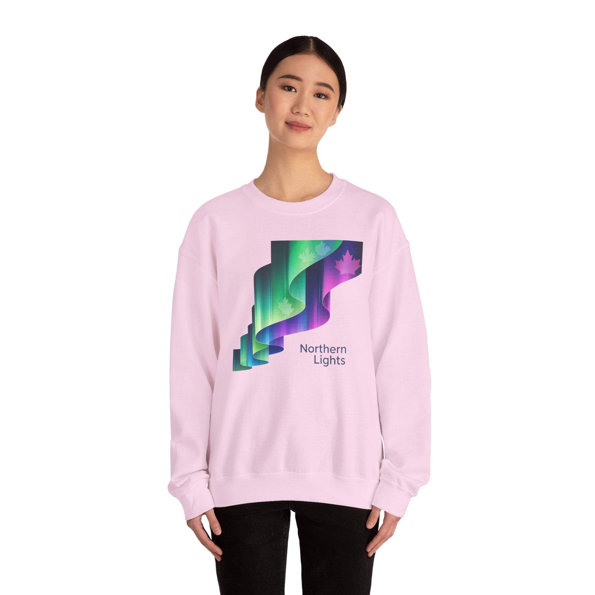 Northern Lights Crewneck Sweatshirt — Aurora Graphic Pullover