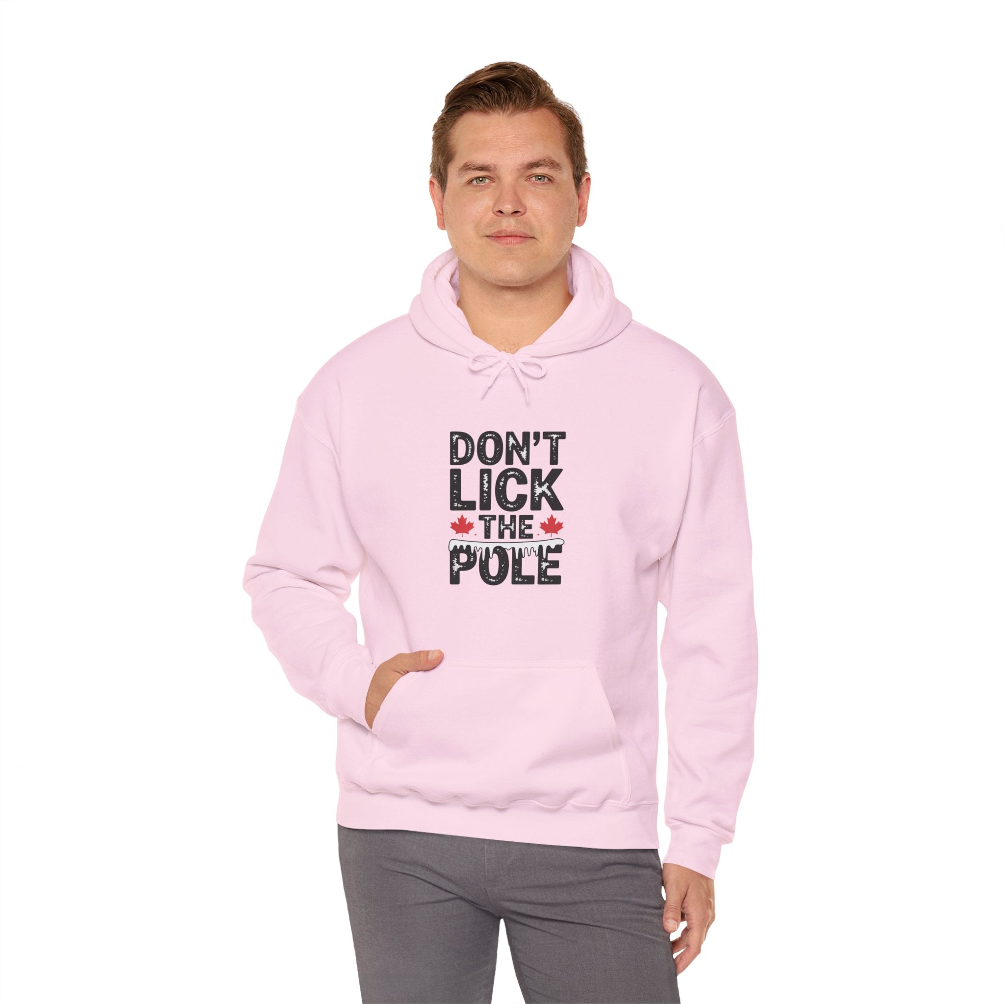 "Don't Lick the Pole" Funny Canadian Maple Holiday Hoodie