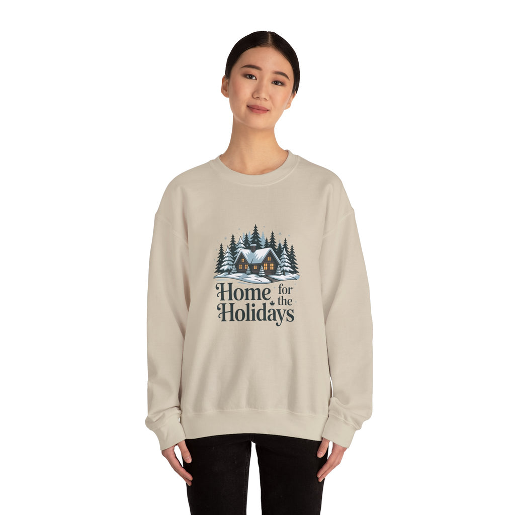 Home for the Holidays Sweatshirt — Cozy Winter Cabin Christmas Crewneck