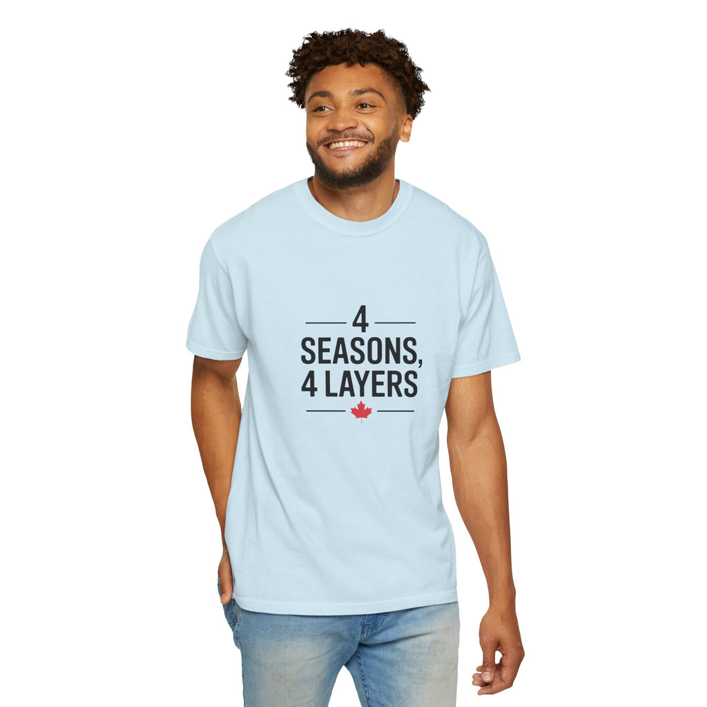4 Seasons, 4 Layers T-Shirt — Canadian Maple Minimalist Tee