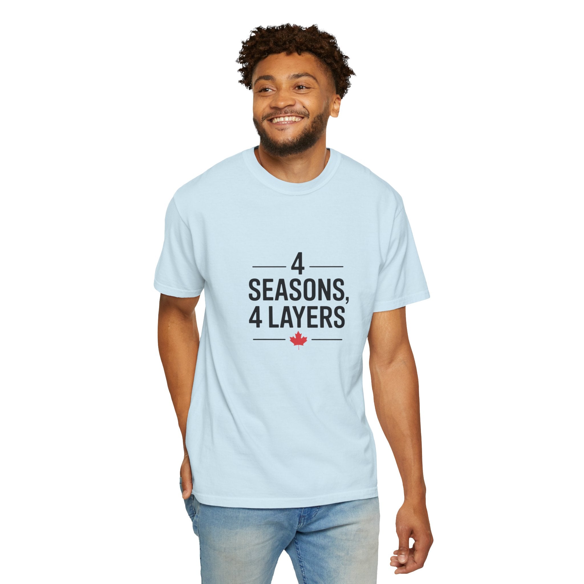 4 Seasons, 4 Layers T-Shirt — Canadian Maple Minimalist Tee