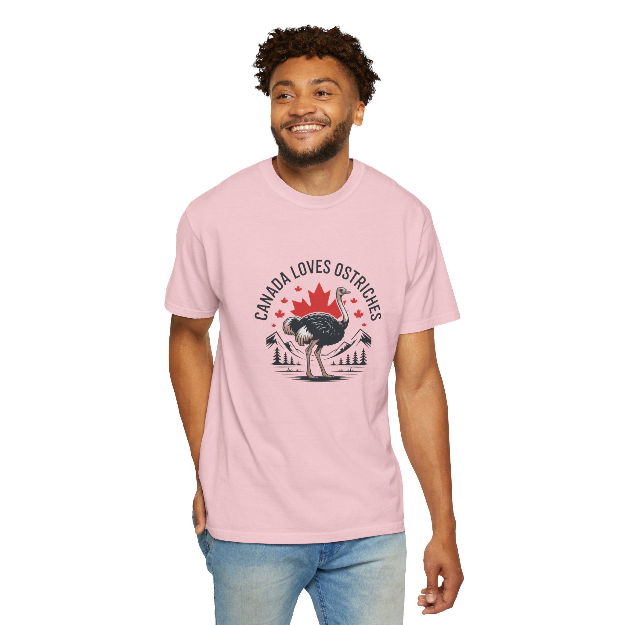 Canada Loves Ostriches T-Shirt — Canadian Novelty Graphic Tee