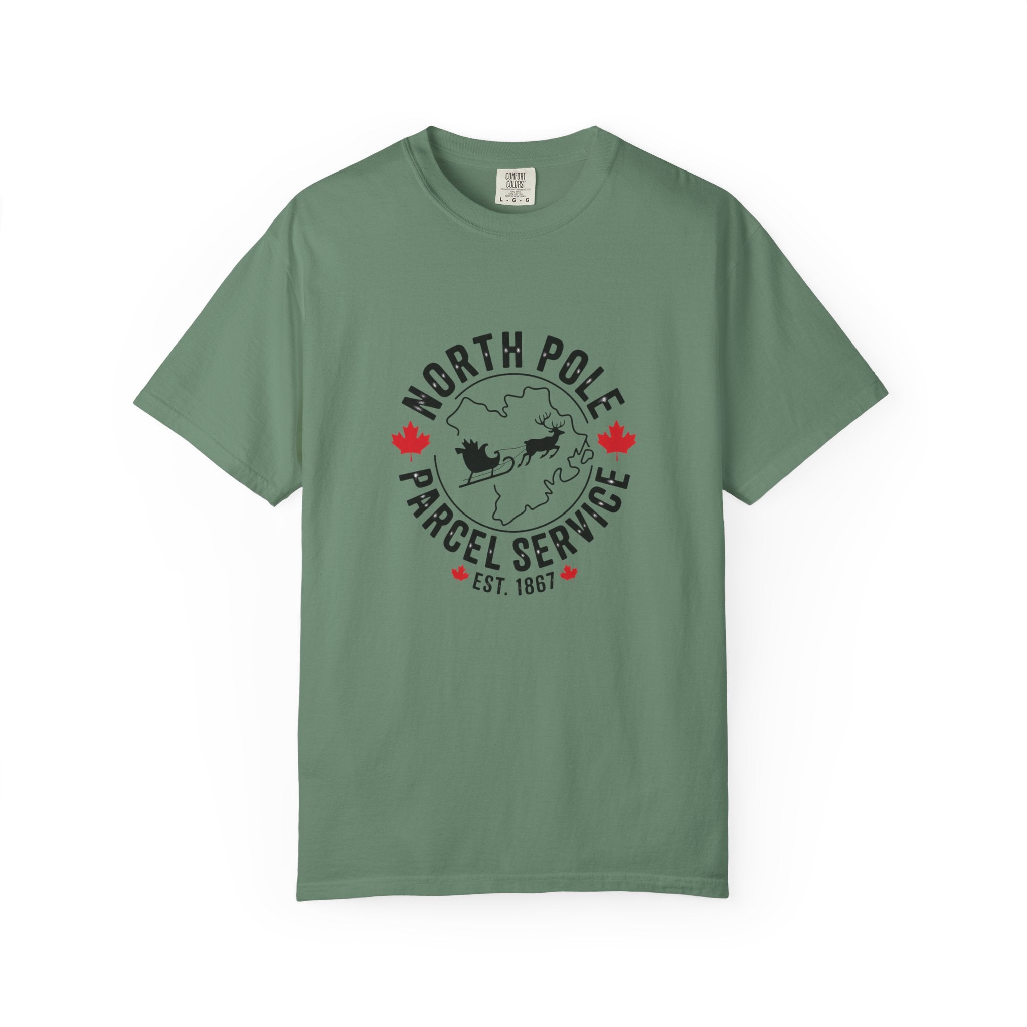 North Pole Parcel Service T-Shirt — Vintage Santa Mail Holiday Tee