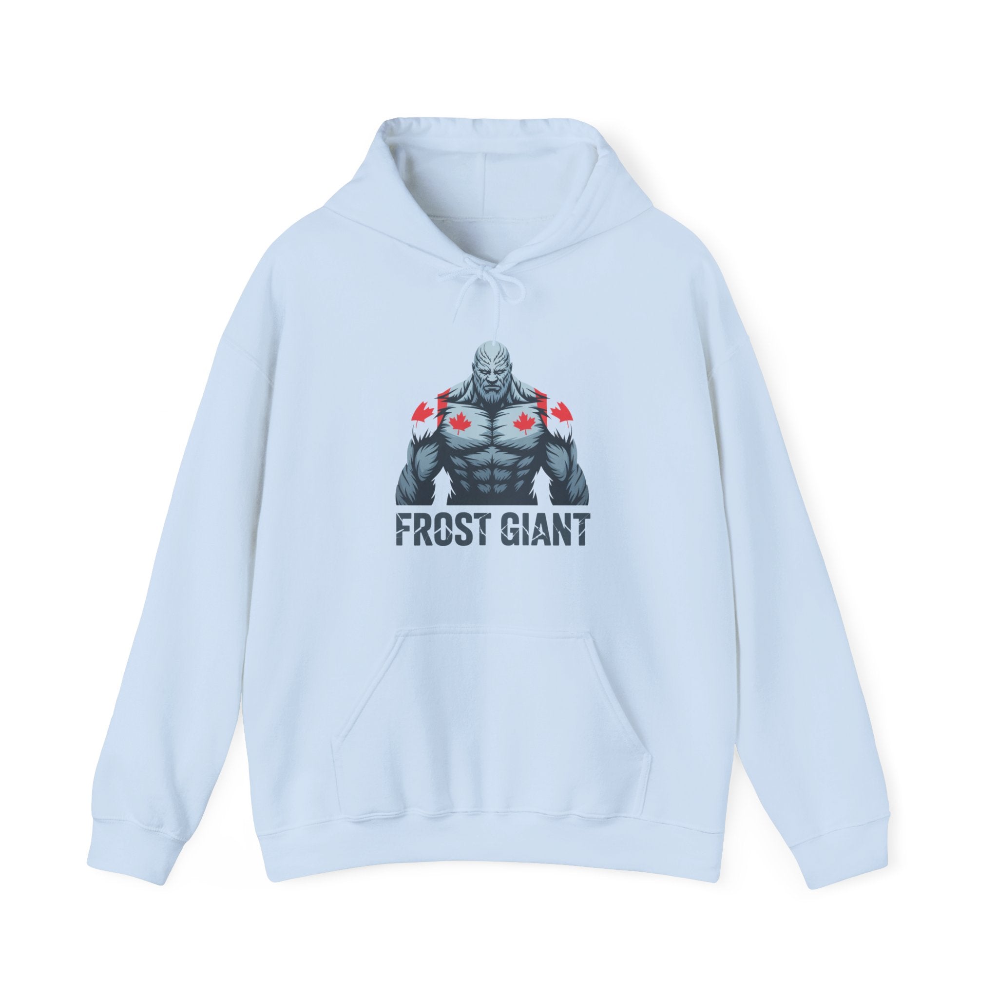 Frost Giant Hoodie — Canadian Maple Chest Winter Monster Sweatshirt