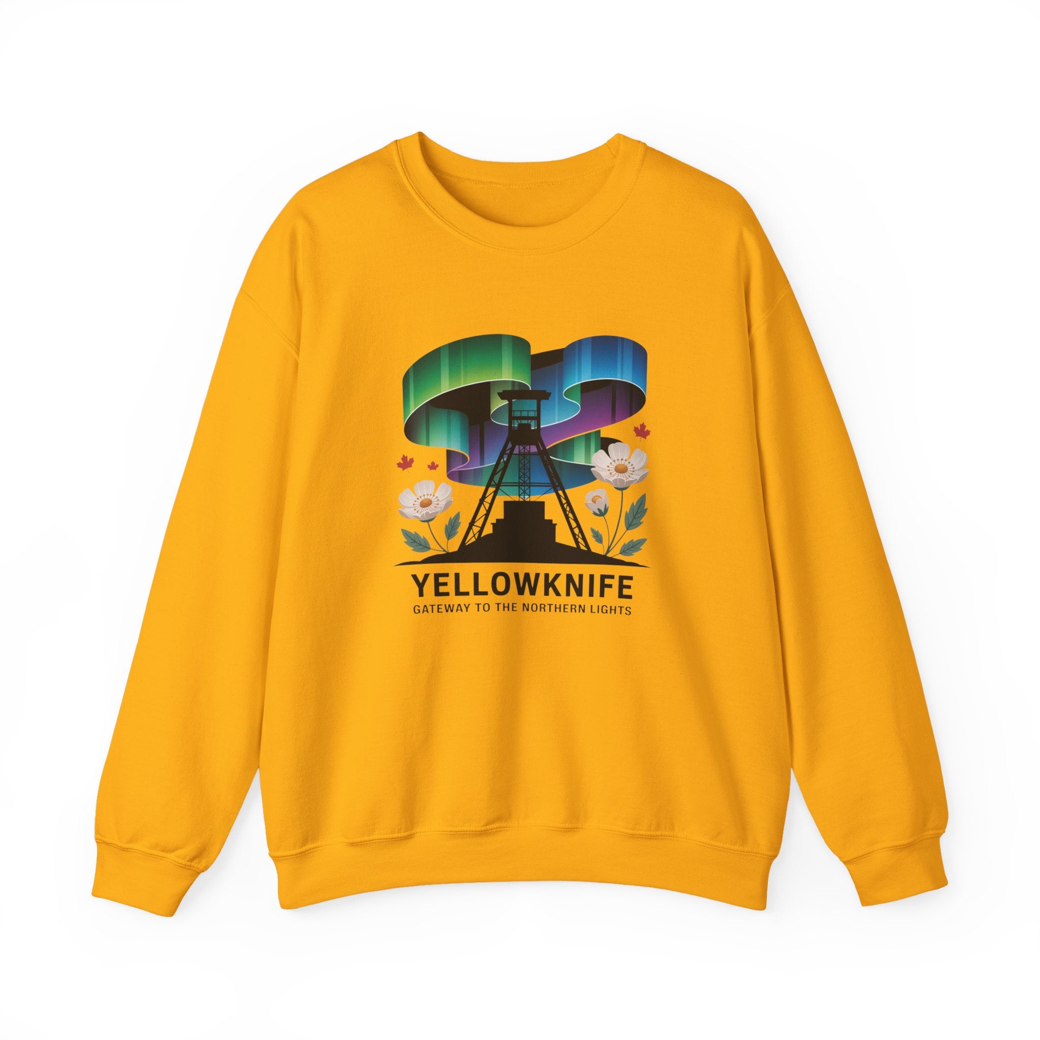 Yellowknife Northern Lights Crewneck Sweatshirt — Aurora Borealis Graphic