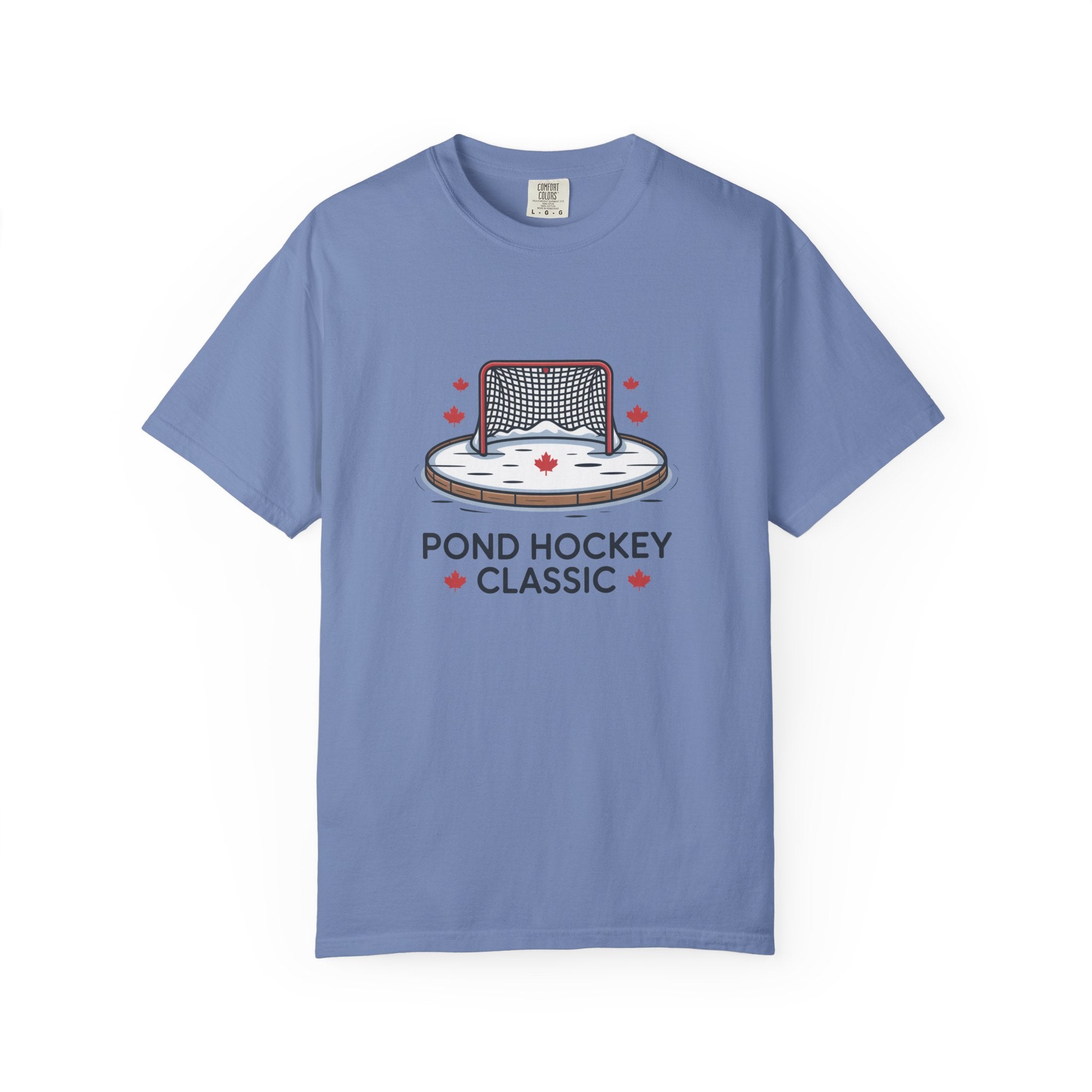 Pond Hockey Classic T-Shirt — Retro Ice Rink Hockey Graphic Tee