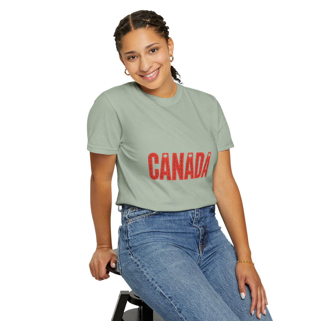 Canada Vintage-Style Graphic T-Shirt — Distressed Maple Lettering