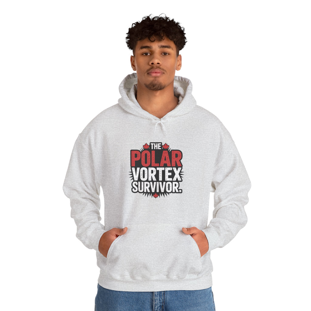 Polar Vortex Survivor Hoodie — Funny Cold Weather Sweatshirt