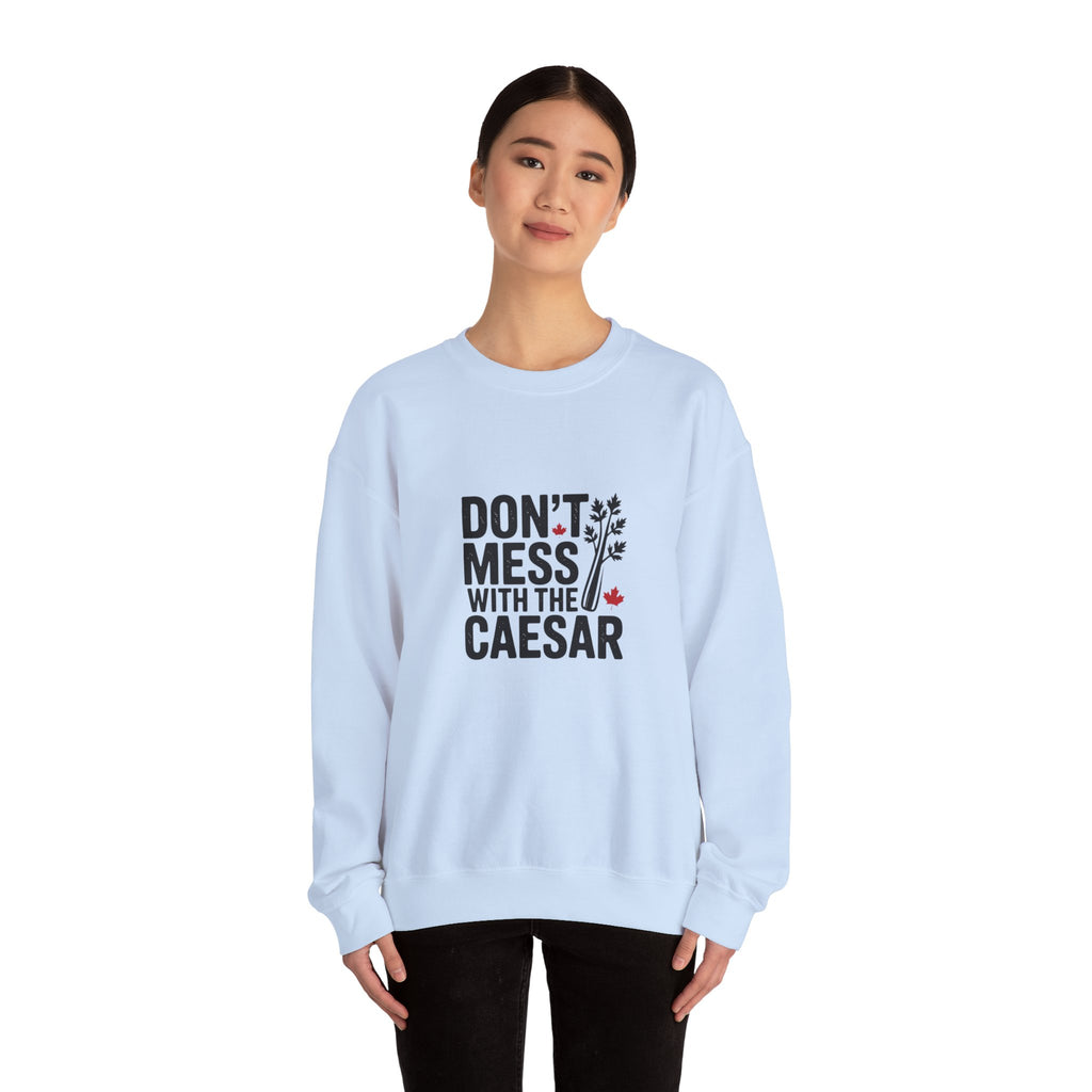 "Don't Mess with the Caesar" Roman Laurel Graphic Crewneck Sweatshirt