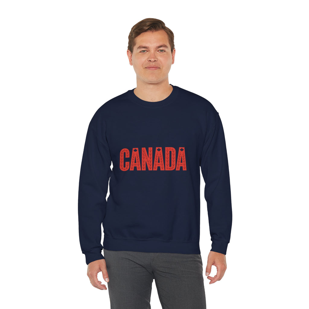 Canada Crewneck Sweatshirt – Retro Red Block Lettering