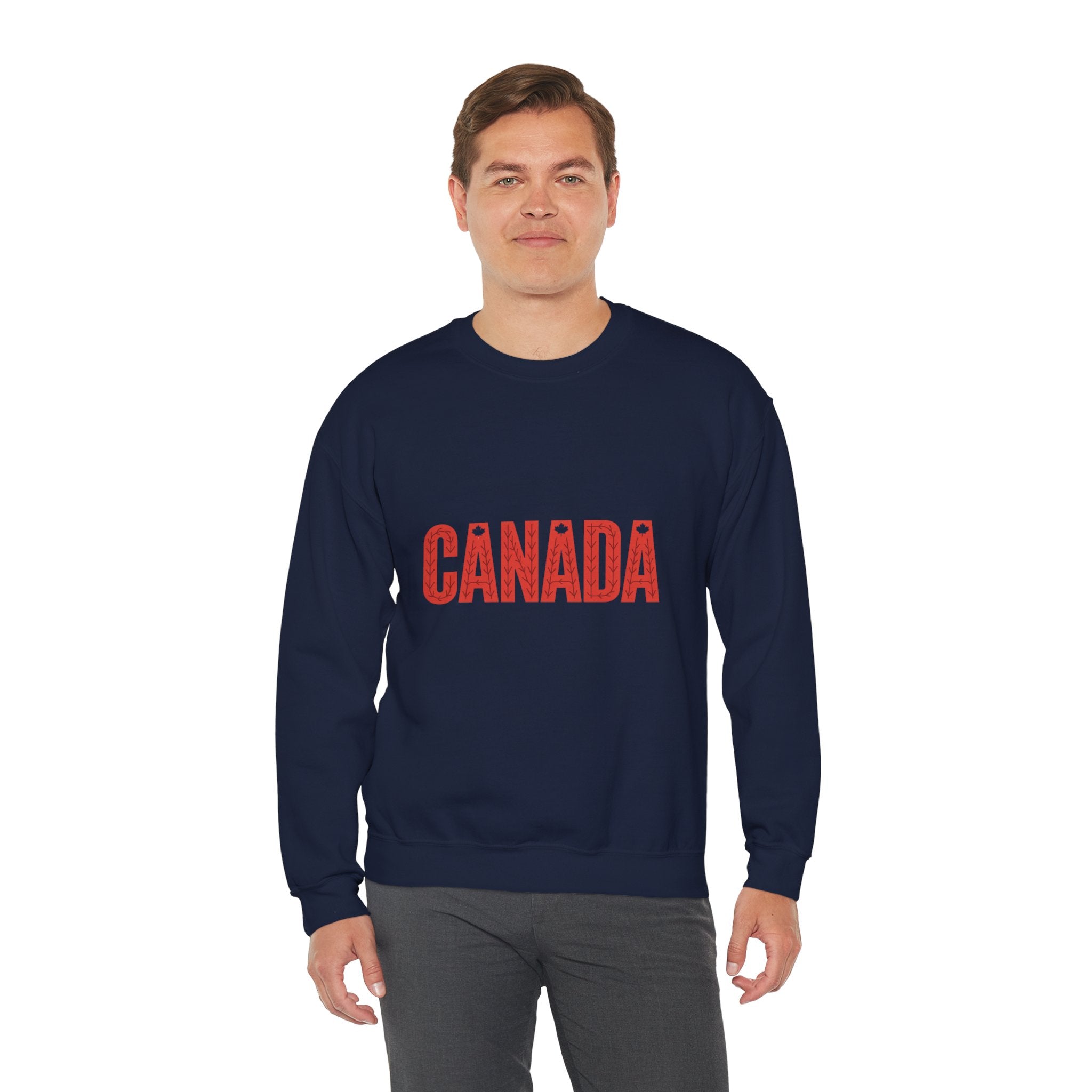 Canada Crewneck Sweatshirt – Retro Red Block Lettering