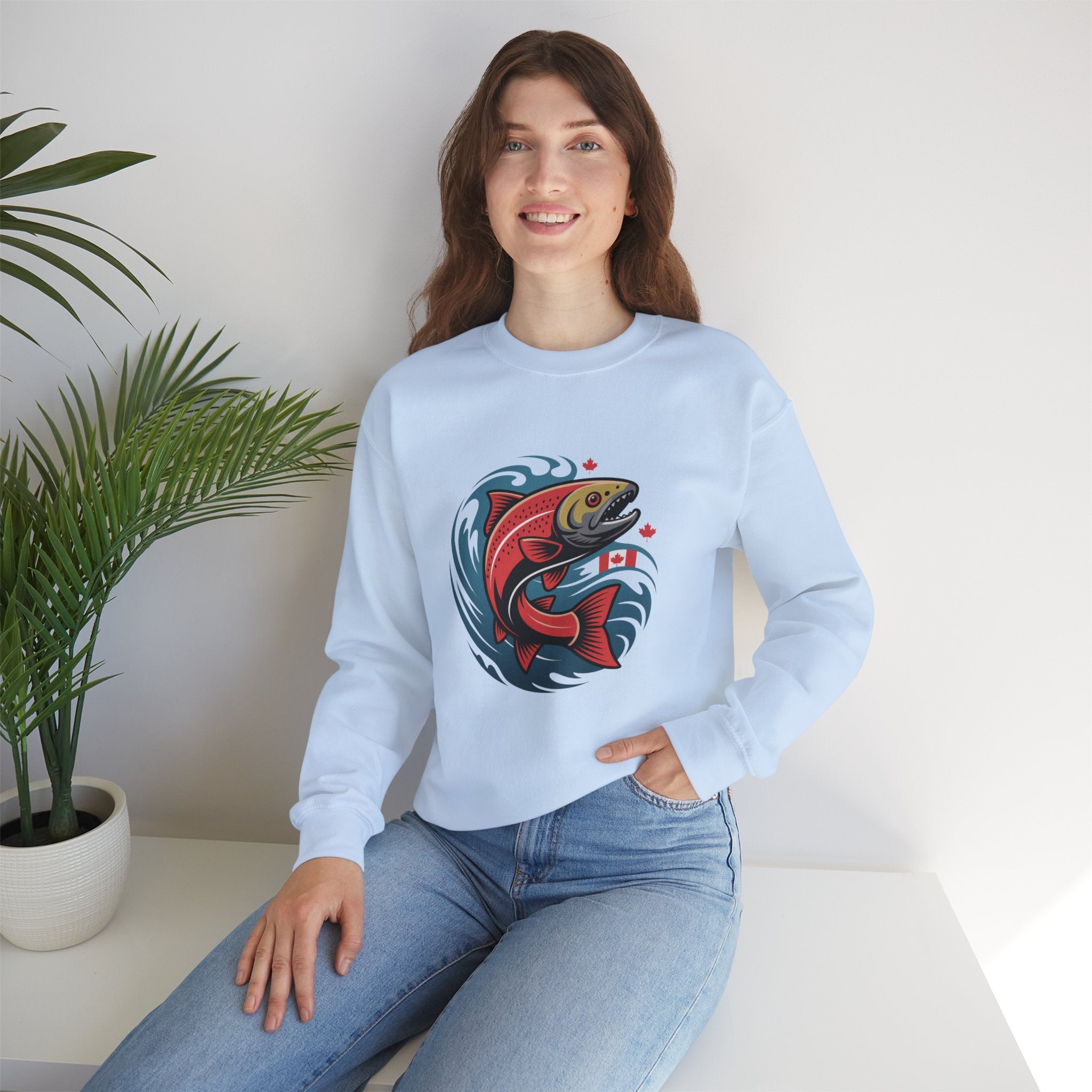 Salmon Wave Sweatshirt – Vintage Fishing Crewneck