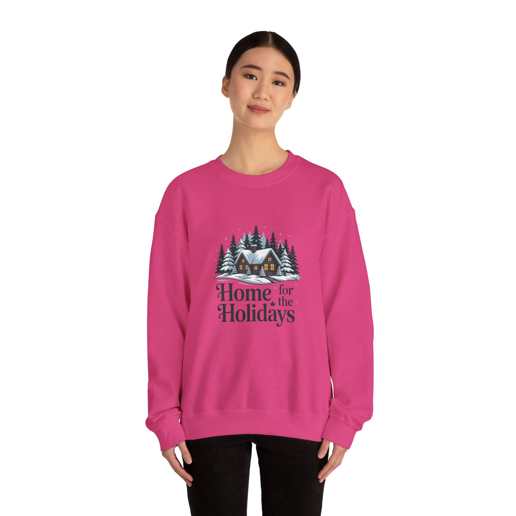 Home for the Holidays Sweatshirt — Cozy Winter Cabin Christmas Crewneck