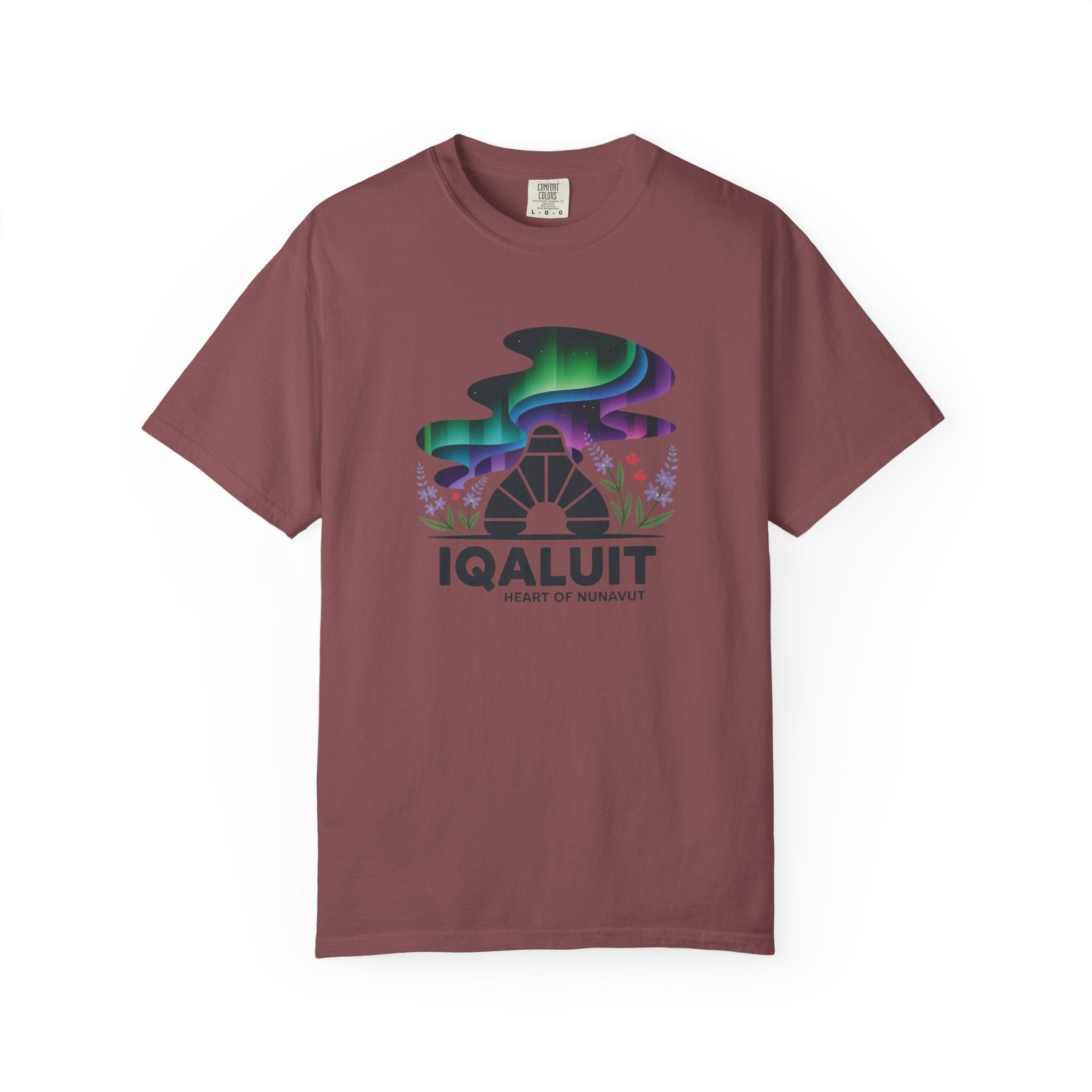 Iqaluit Northern Lights T-Shirt – Heart of Nunavut Souvenir Tee