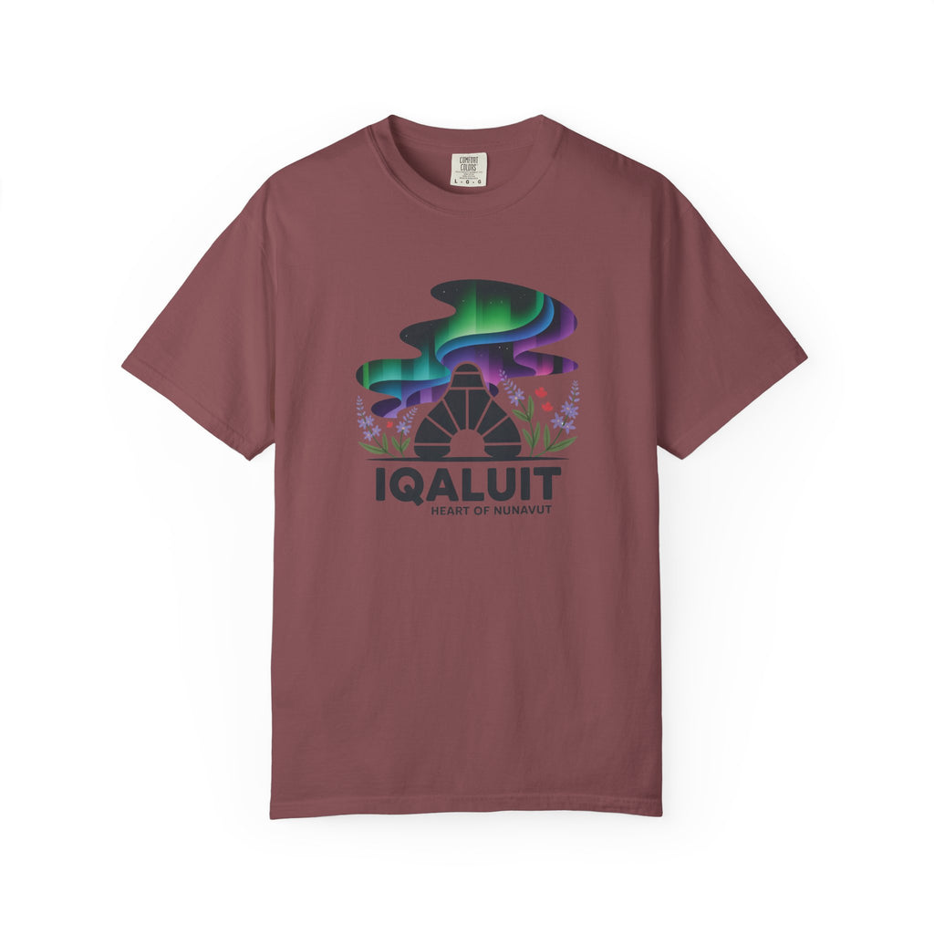 Iqaluit Northern Lights T-Shirt – Heart of Nunavut Souvenir Tee